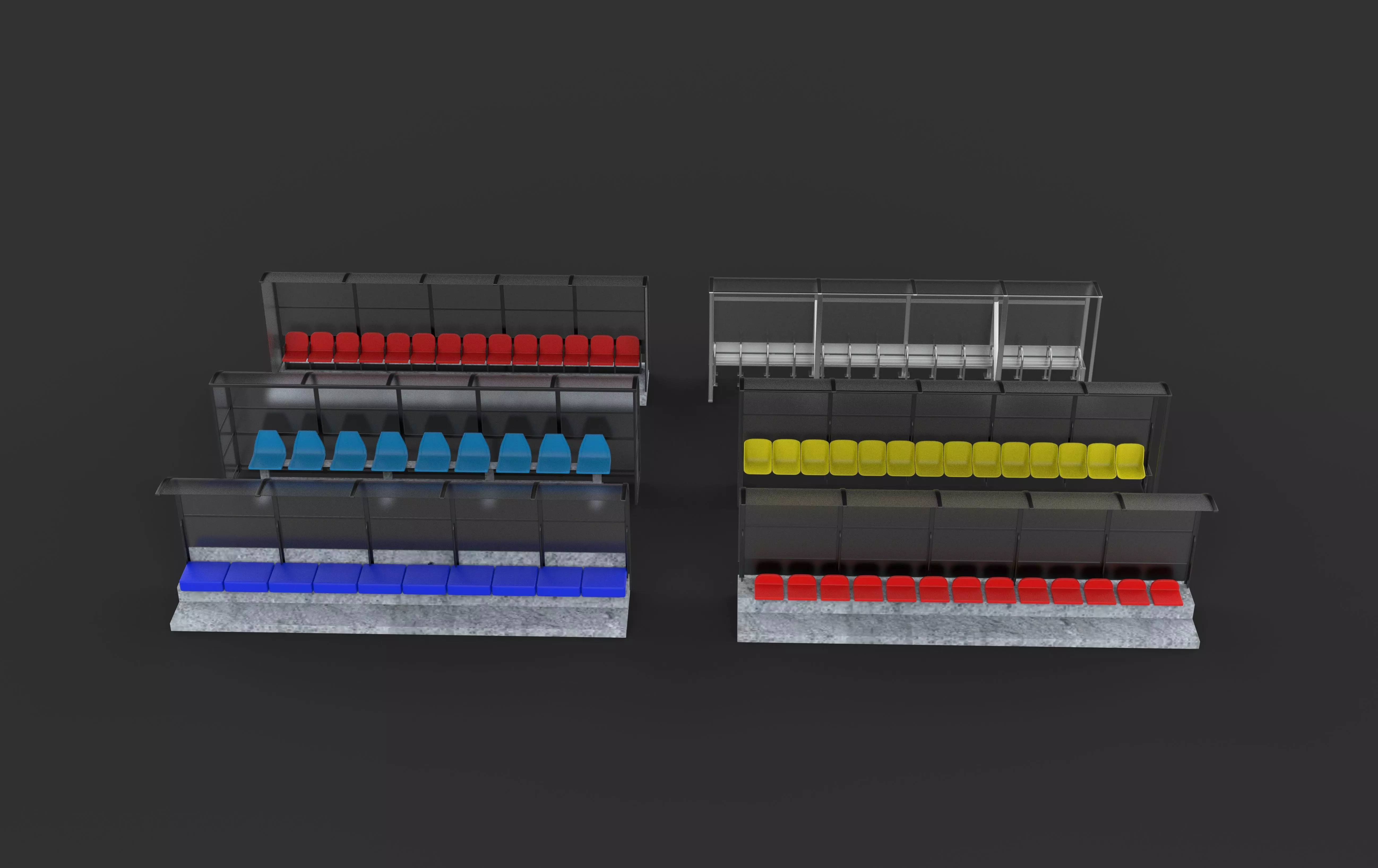 Soccer Bench  3D model_8