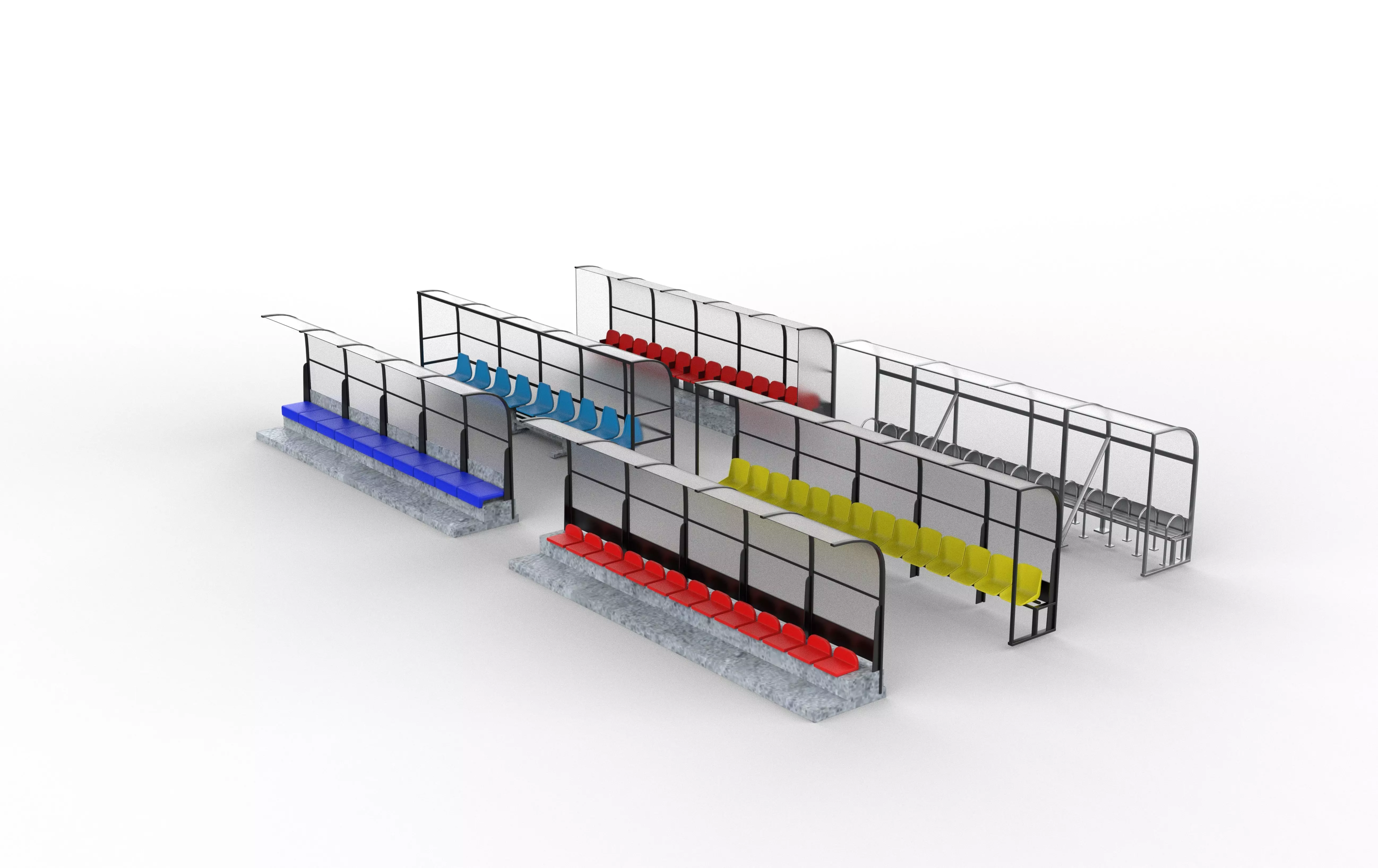 Soccer Bench  3D model_3