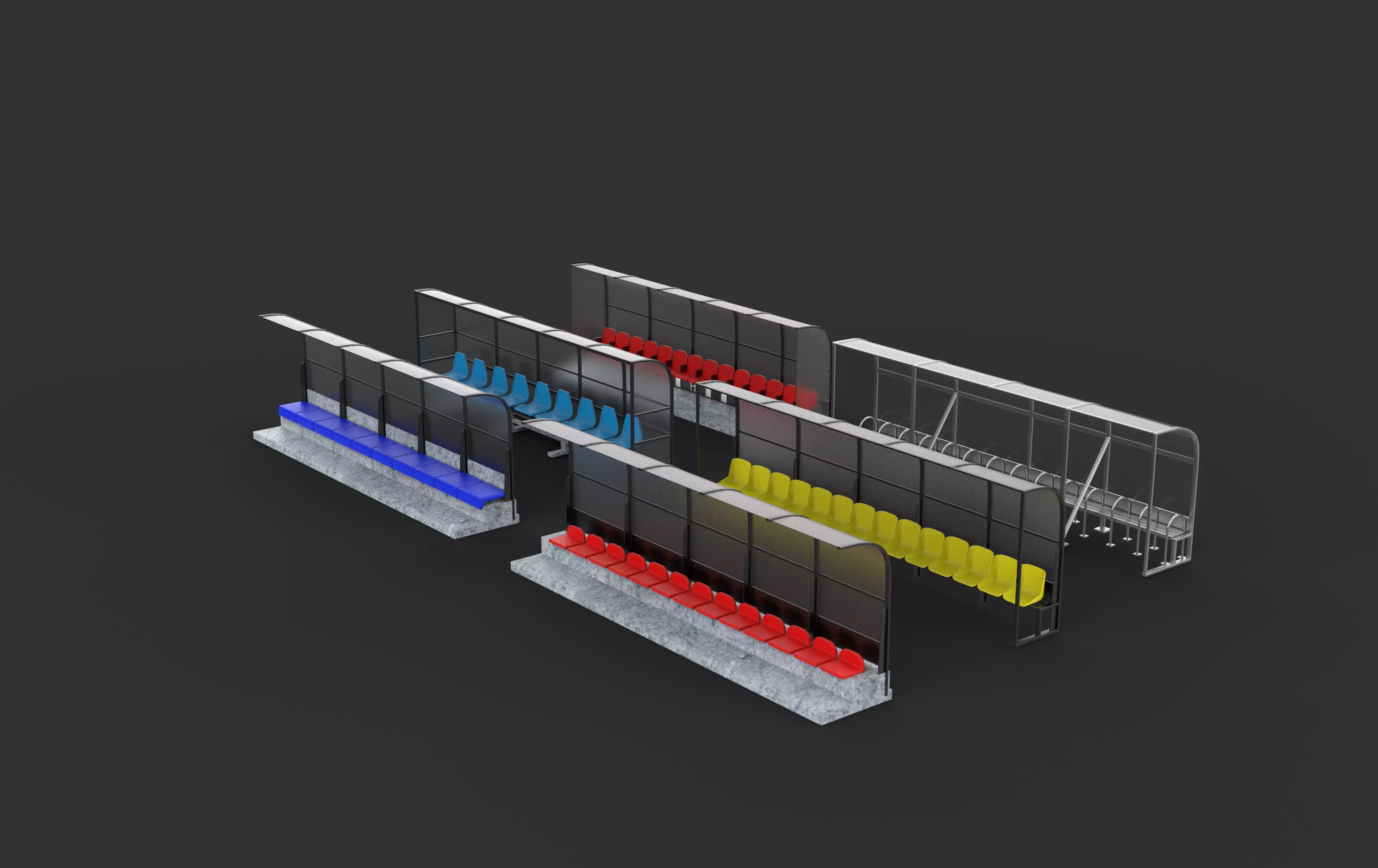 Soccer Bench  3D model_7