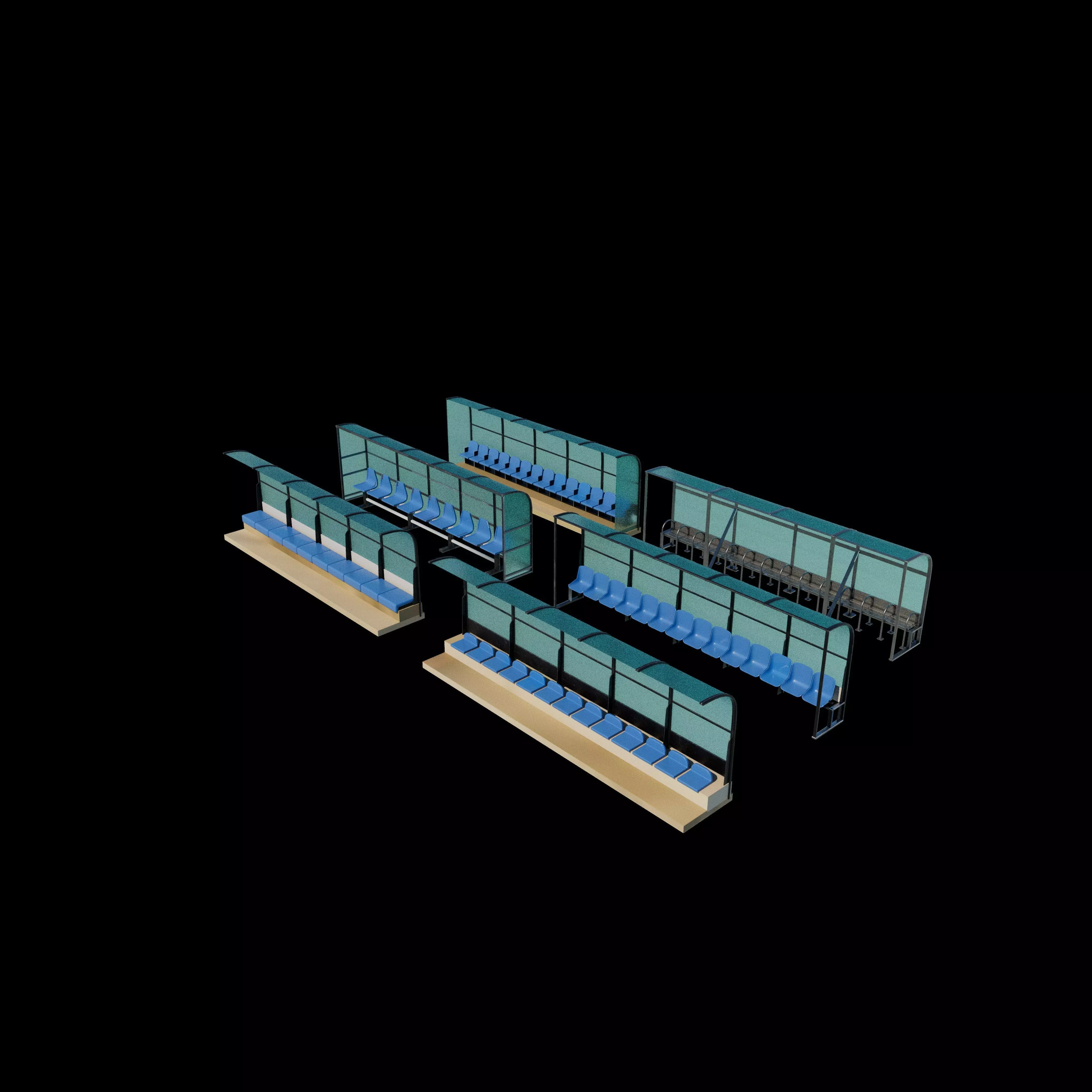 Soccer Bench  3D model_2