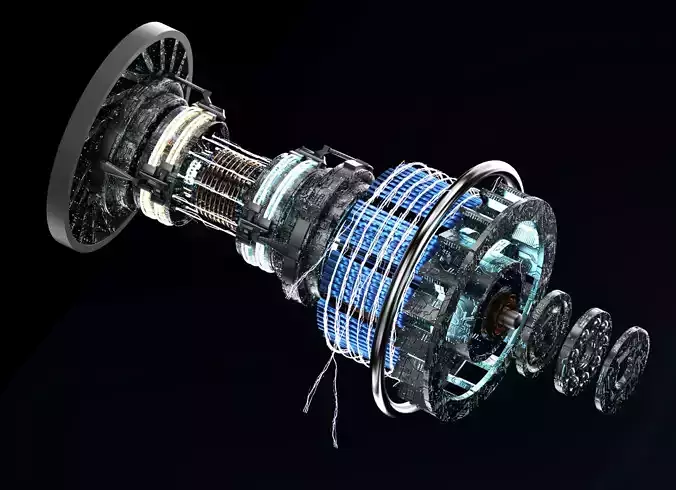 engine Low-poly 3D model