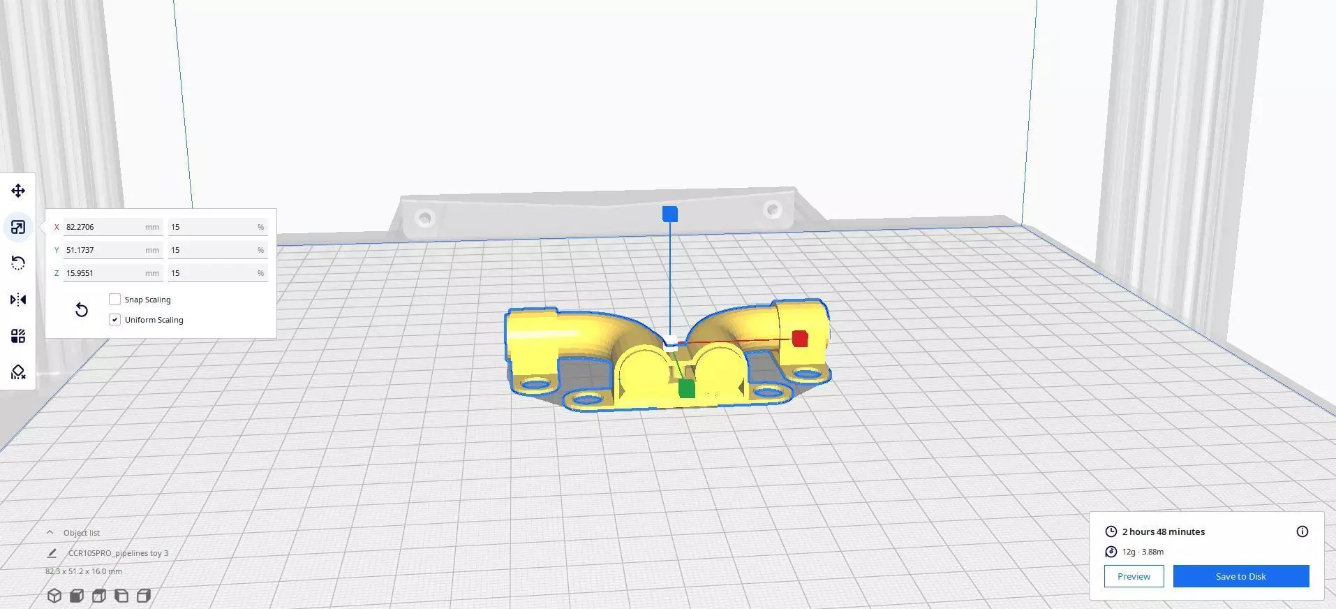  A detailed dual-pipe metal assembly 3D print model_2