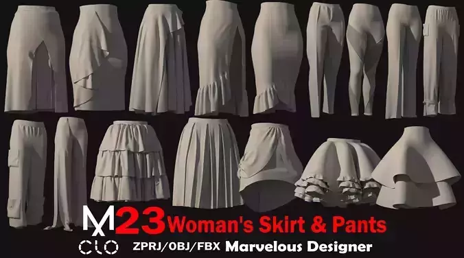 23 Woman Skirt And Pants Collection