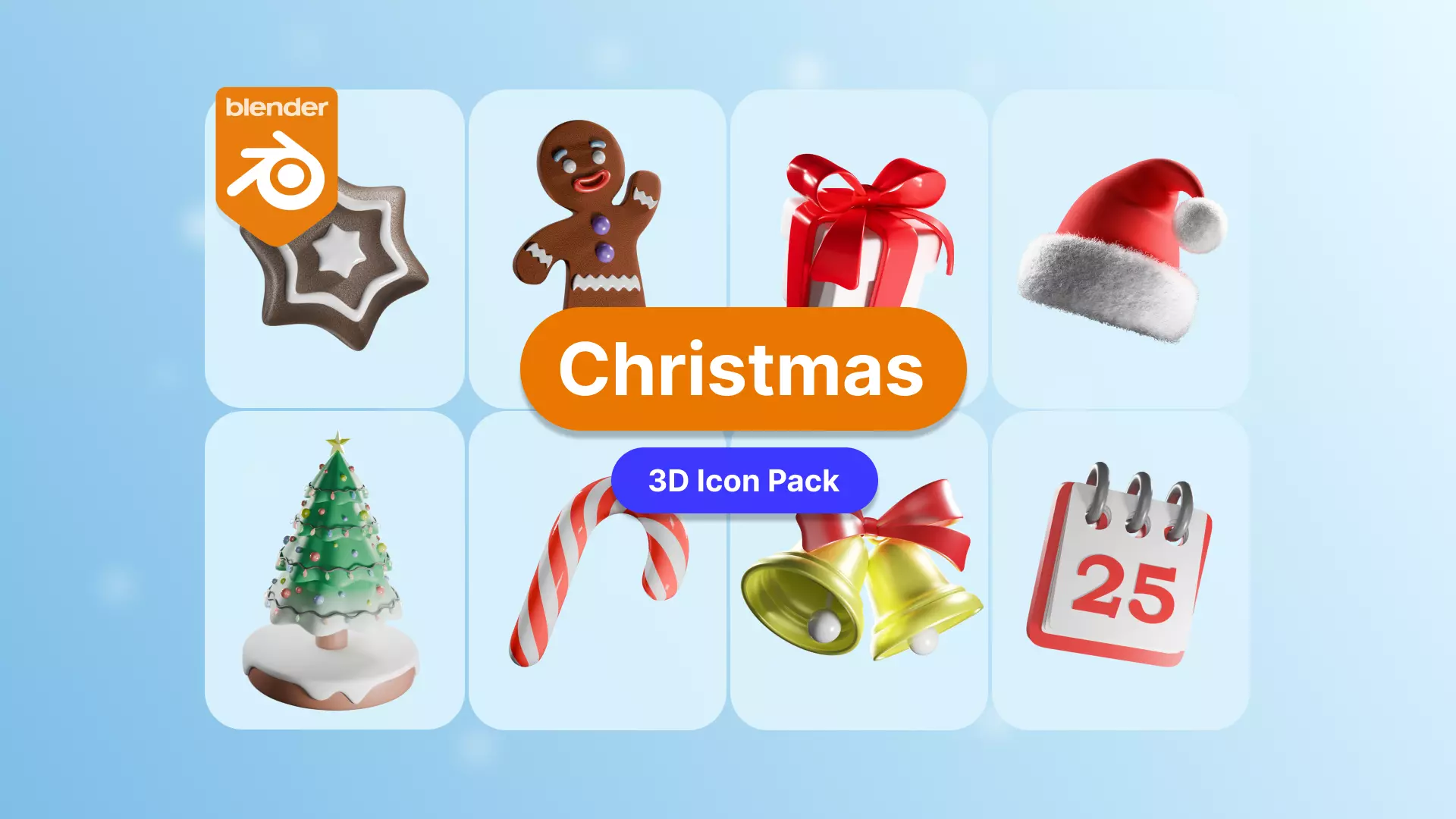 Christmas 3D Icon Pack 3D Model Collection_0