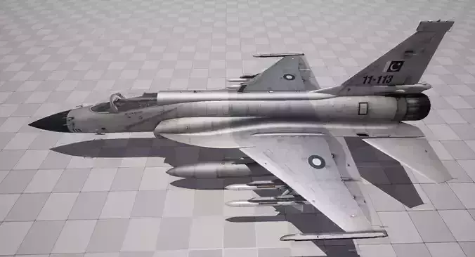 Rigged JF-17 Fighter Jet 3D model