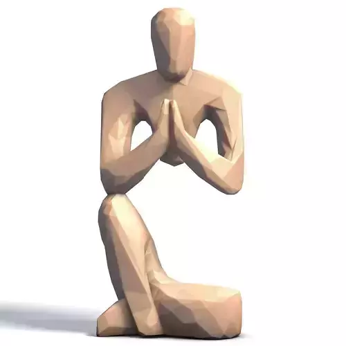 Modern Sculpture Low Poly