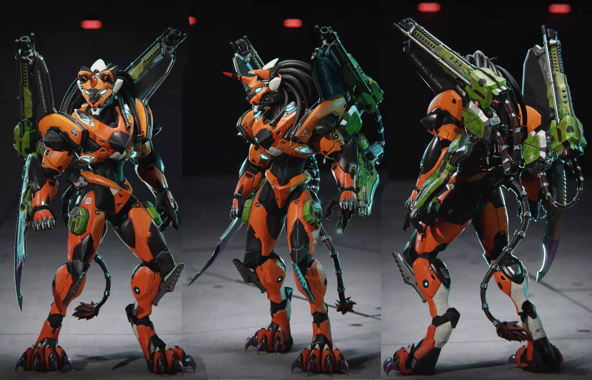 Feral Unit - Lion Low-poly 3D model_4