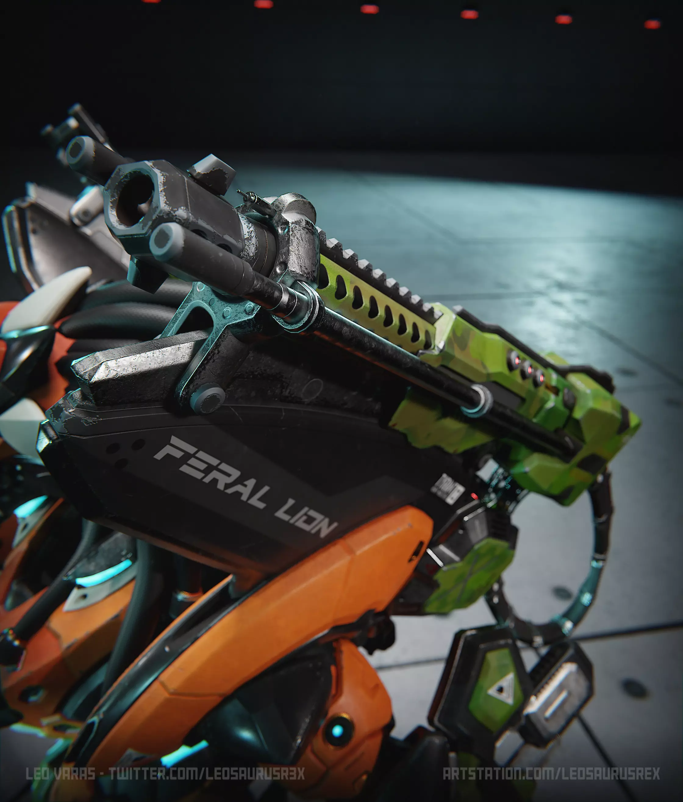 Feral Unit - Lion Low-poly 3D model_9