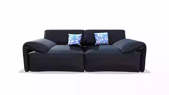 Leather Sofa Black