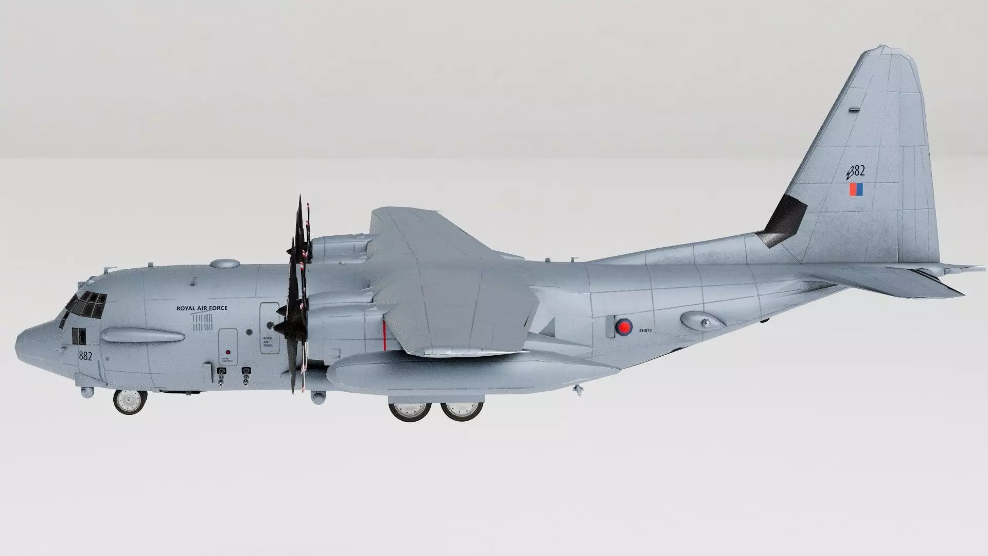 Lockheed AC-130J Ghostrider Low-poly 3D model_7