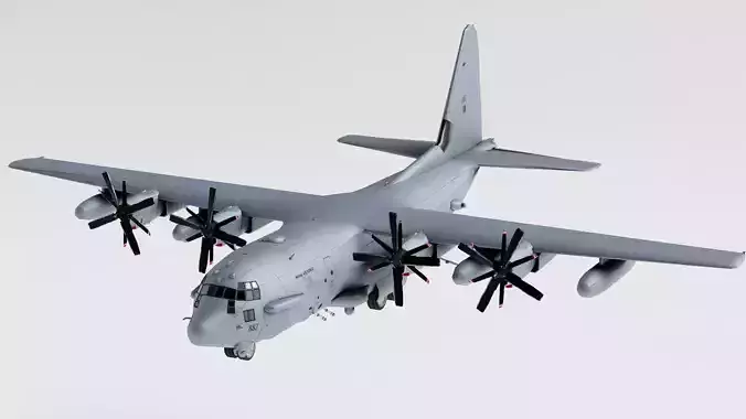 Lockheed AC-130J Ghostrider Low-poly 3D model