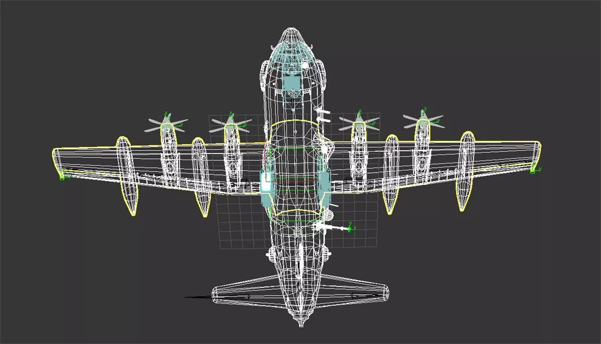 Lockheed AC-130J Ghostrider Low-poly 3D model_10