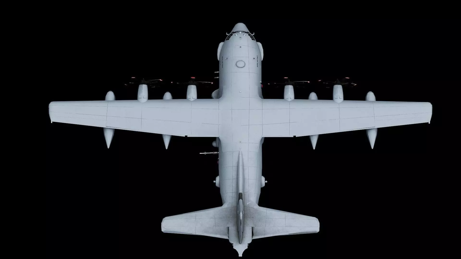 Lockheed AC-130J Ghostrider Low-poly 3D model_5