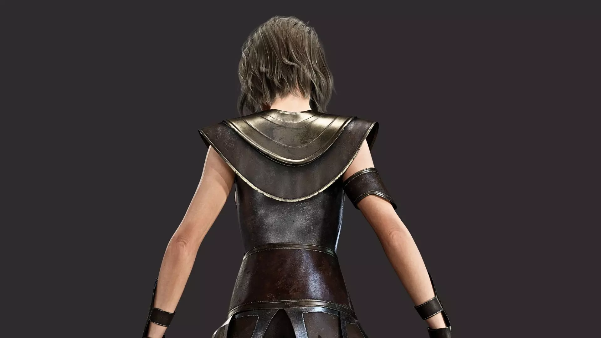 Legendary Female Warrior Armor - Rigged Low-Poly PBR 3D Model Low-poly 3D model_15