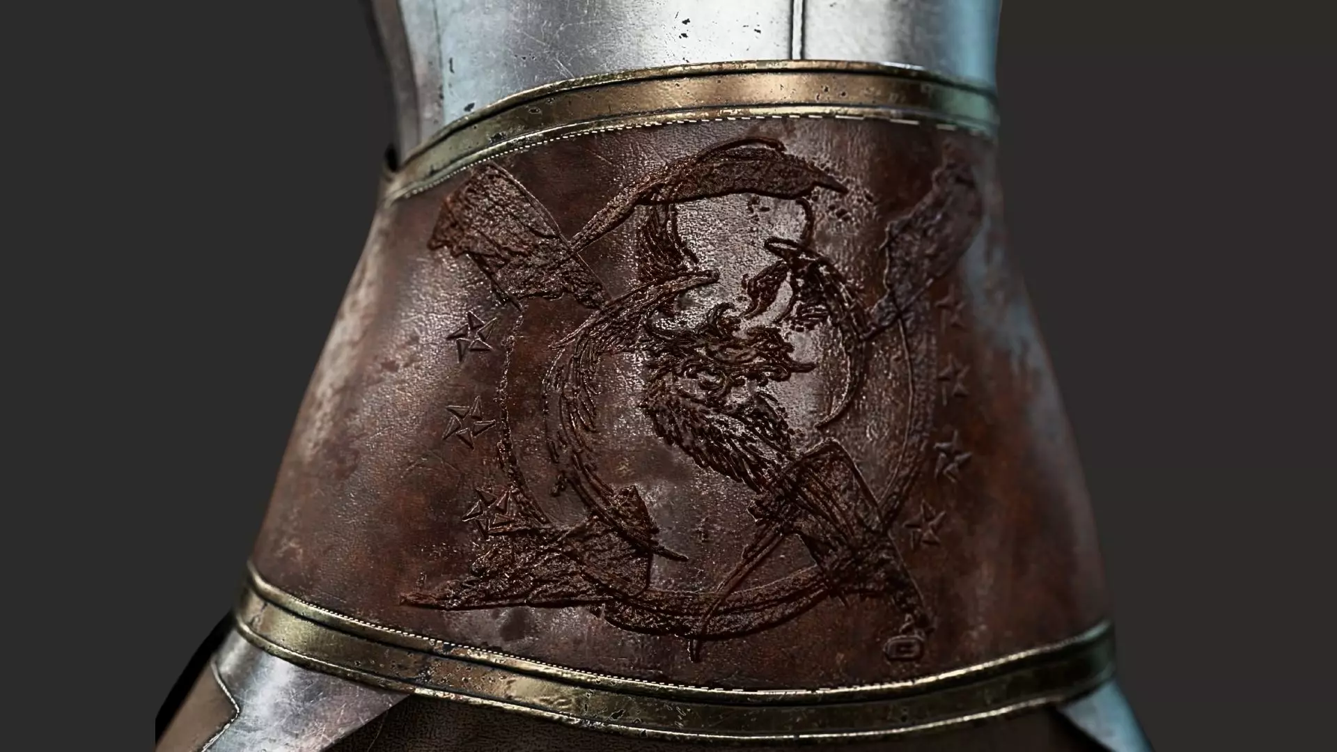 Legendary Female Warrior Armor - Rigged Low-Poly PBR 3D Model Low-poly 3D model_7