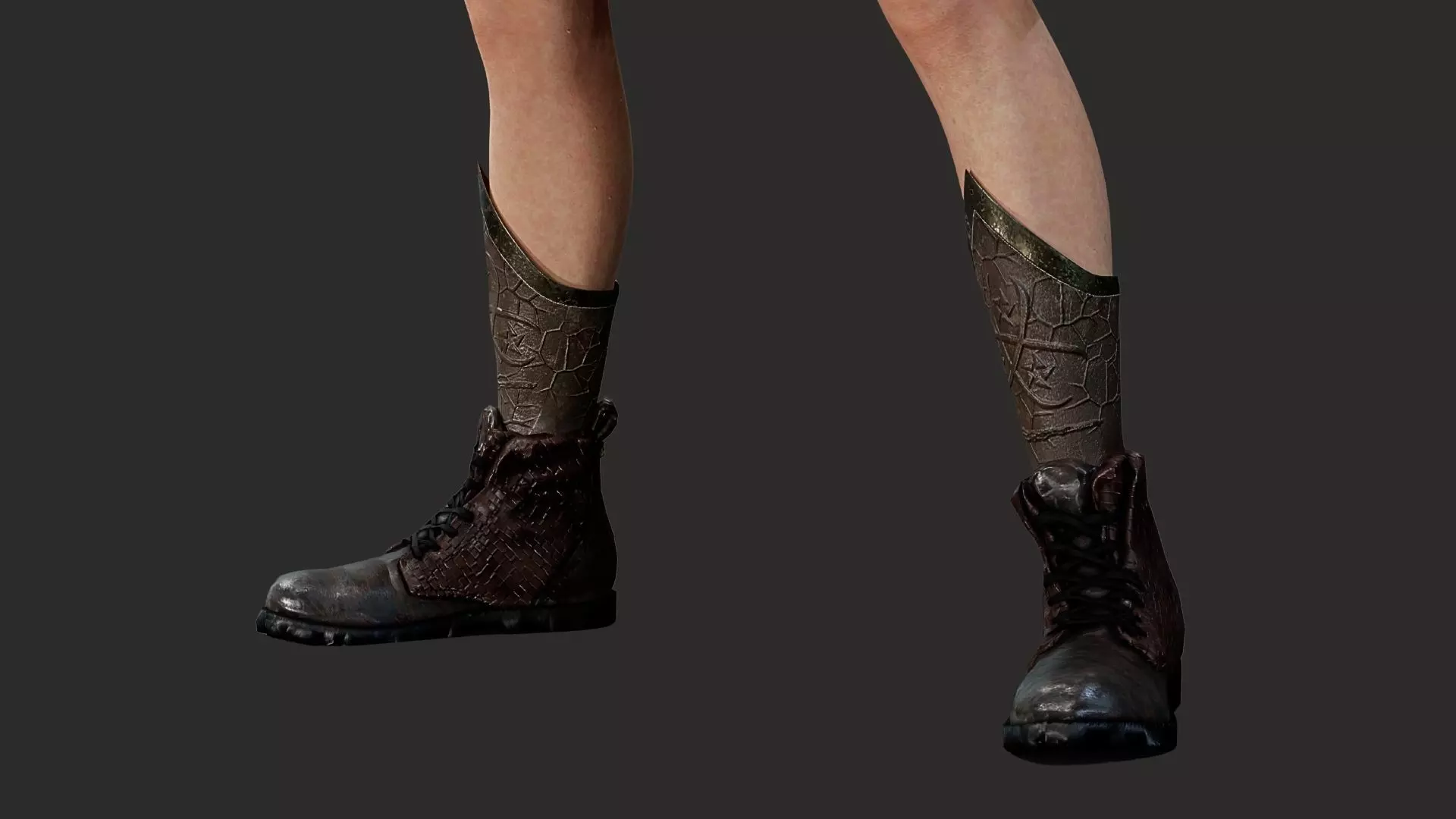 Legendary Female Warrior Armor - Rigged Low-Poly PBR 3D Model Low-poly 3D model_11