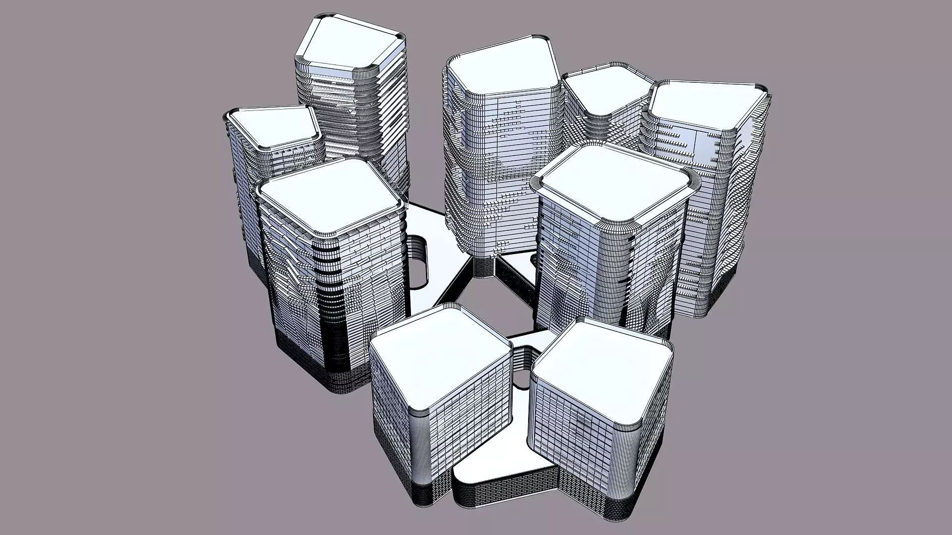 Entertainment complex 3D model_9