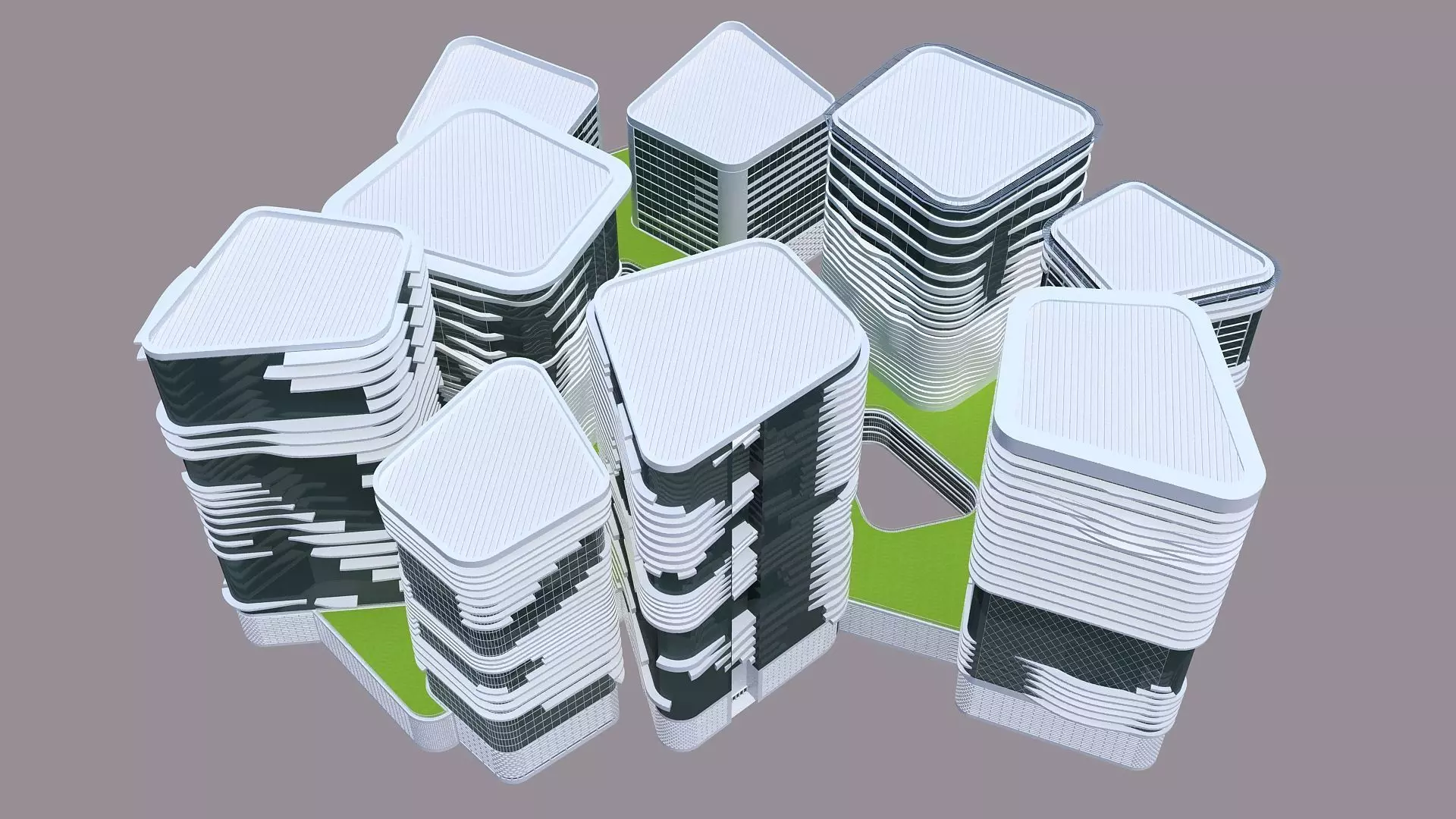 Entertainment complex 3D model_4