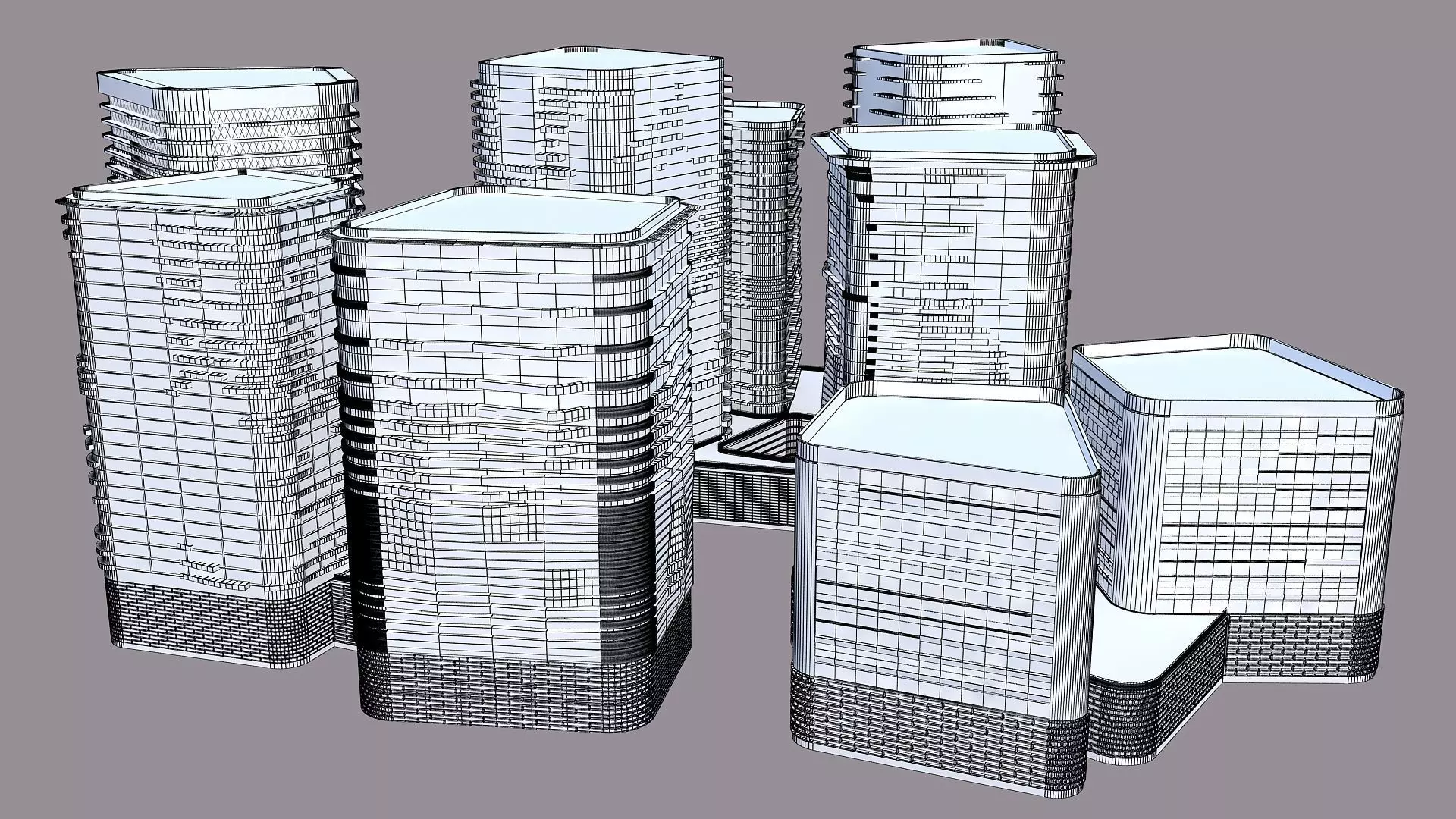 Entertainment complex 3D model_10