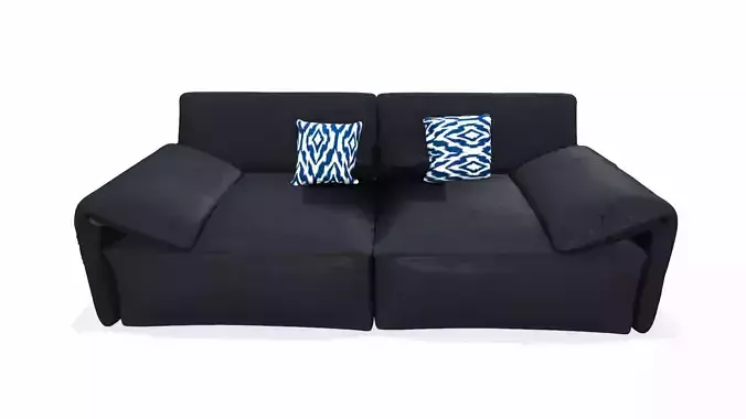 Leather Sofa Black PBR Textures