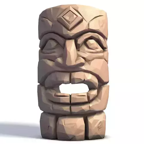 Tiki Totem Stylized Tribal Sculpture for 3D Printing 5
