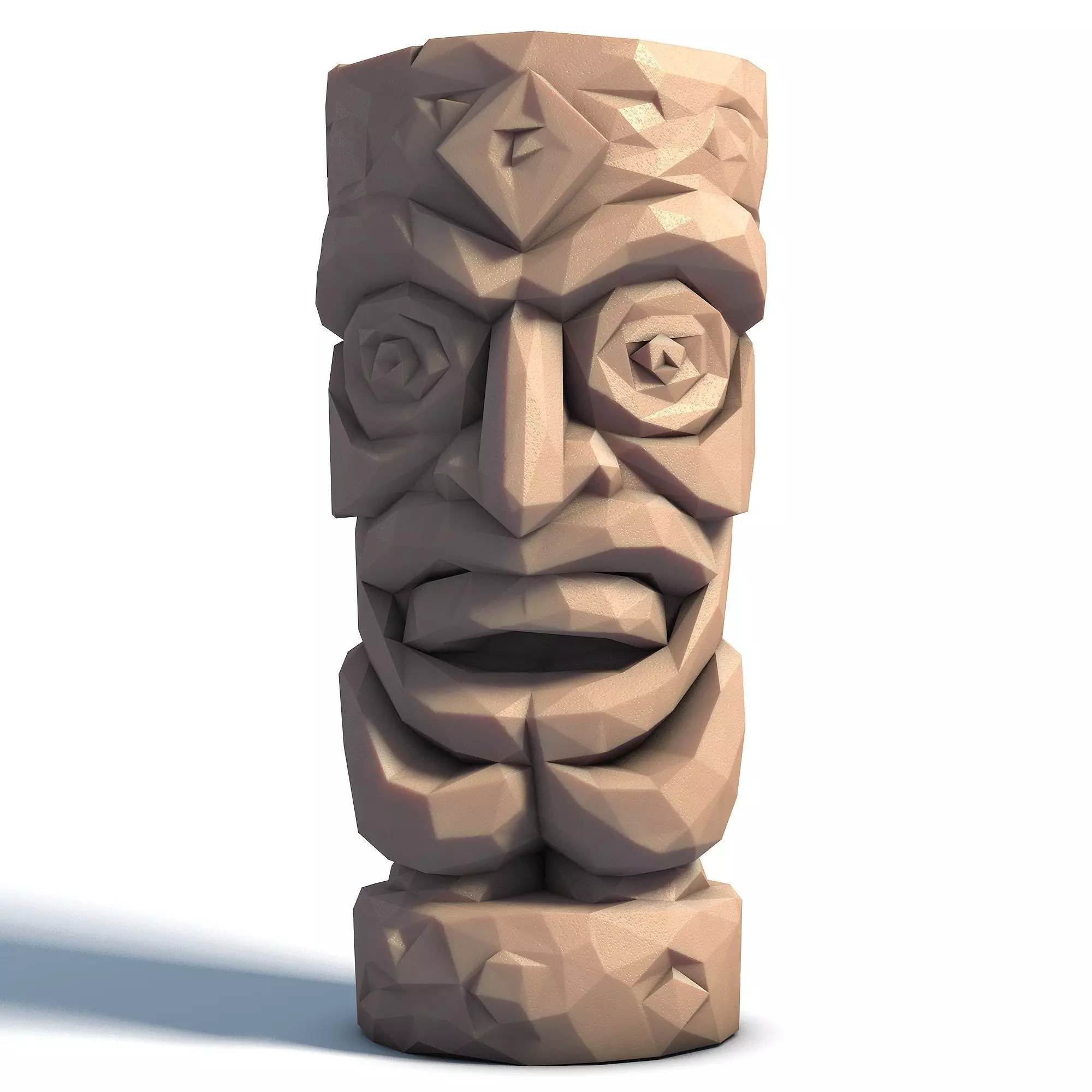 Tiki Totem Stylized Tribal Sculpture for 3D Printing 4 3D print model_0