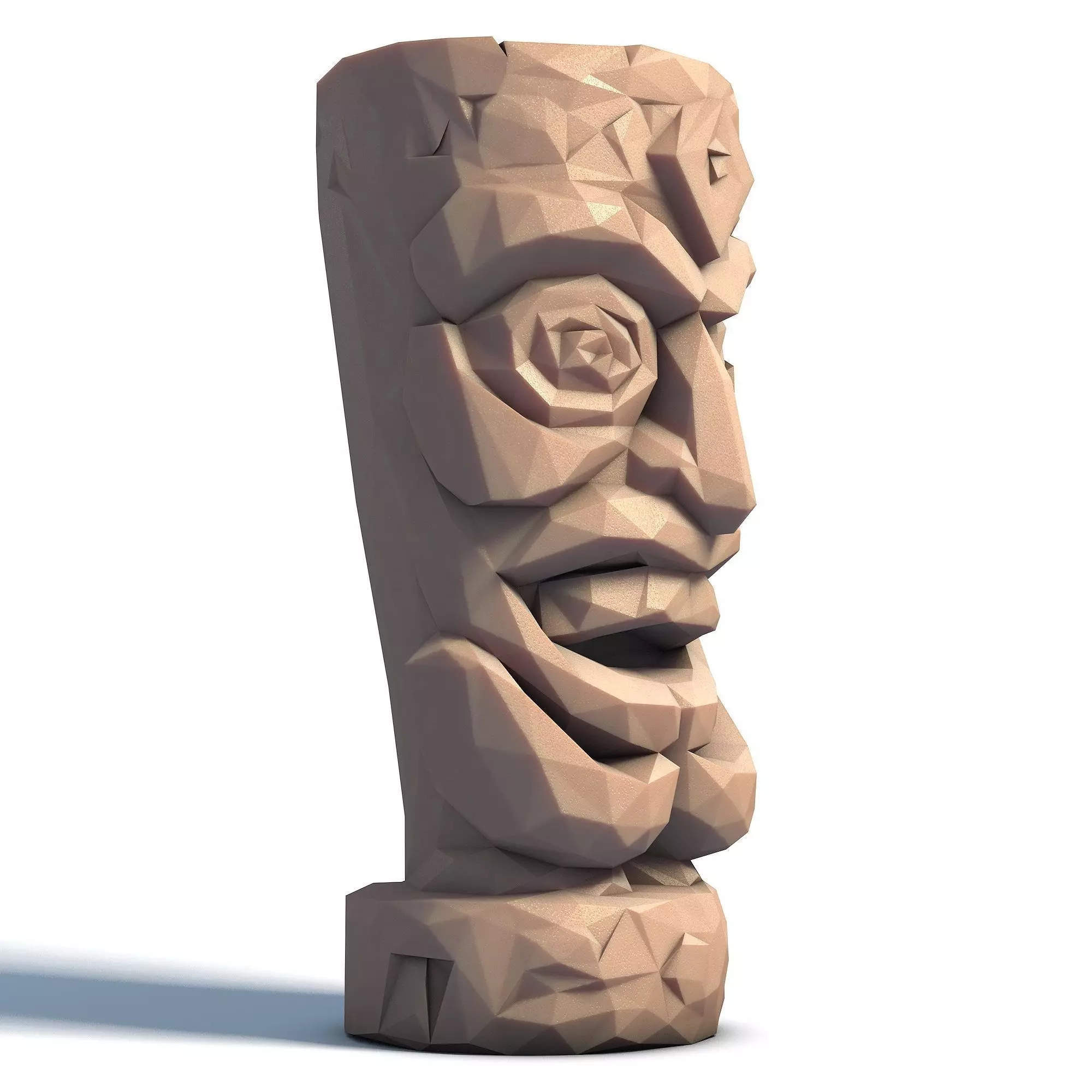 Tiki Totem Stylized Tribal Sculpture for 3D Printing 4 3D print model_6
