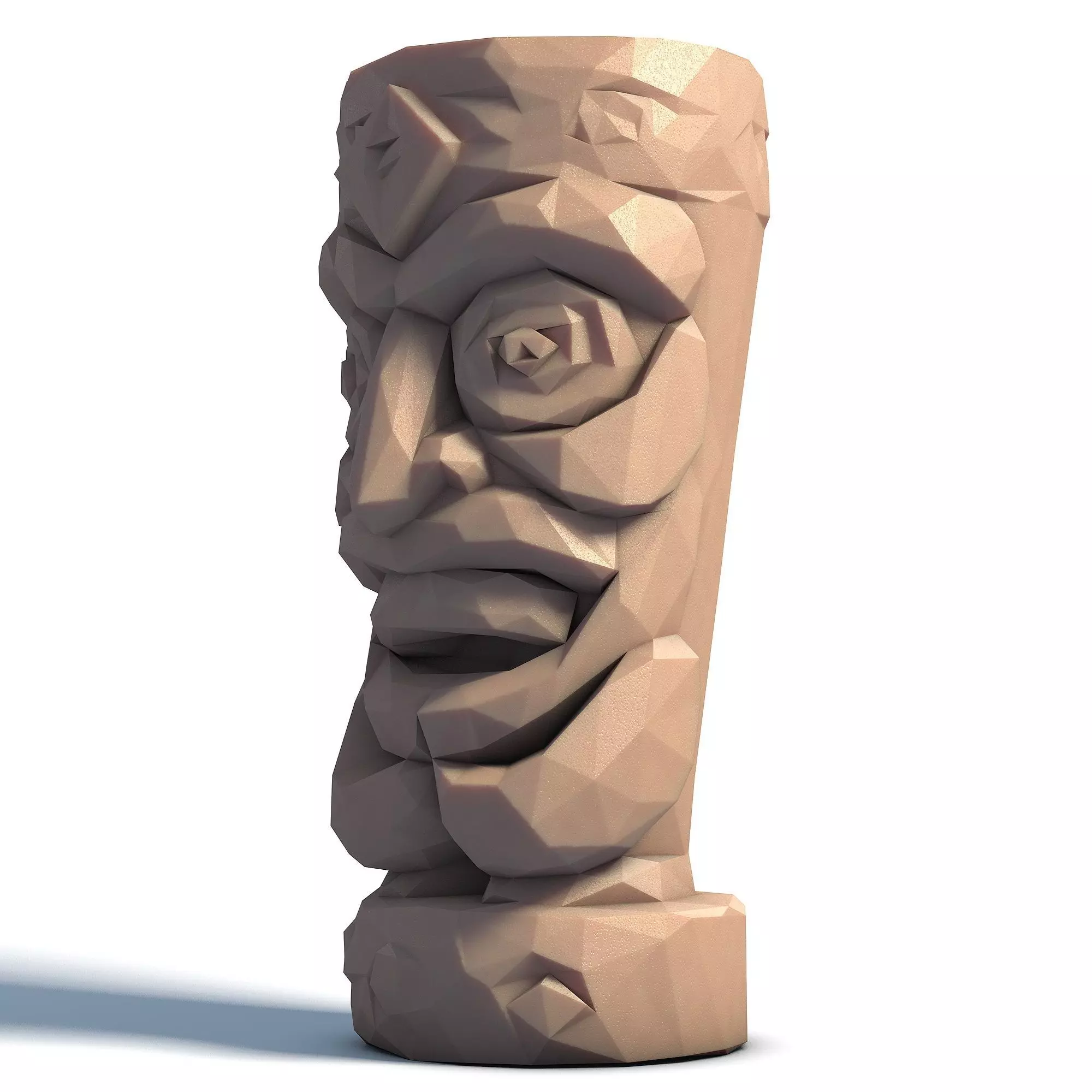 Tiki Totem Stylized Tribal Sculpture for 3D Printing 4 3D print model_1