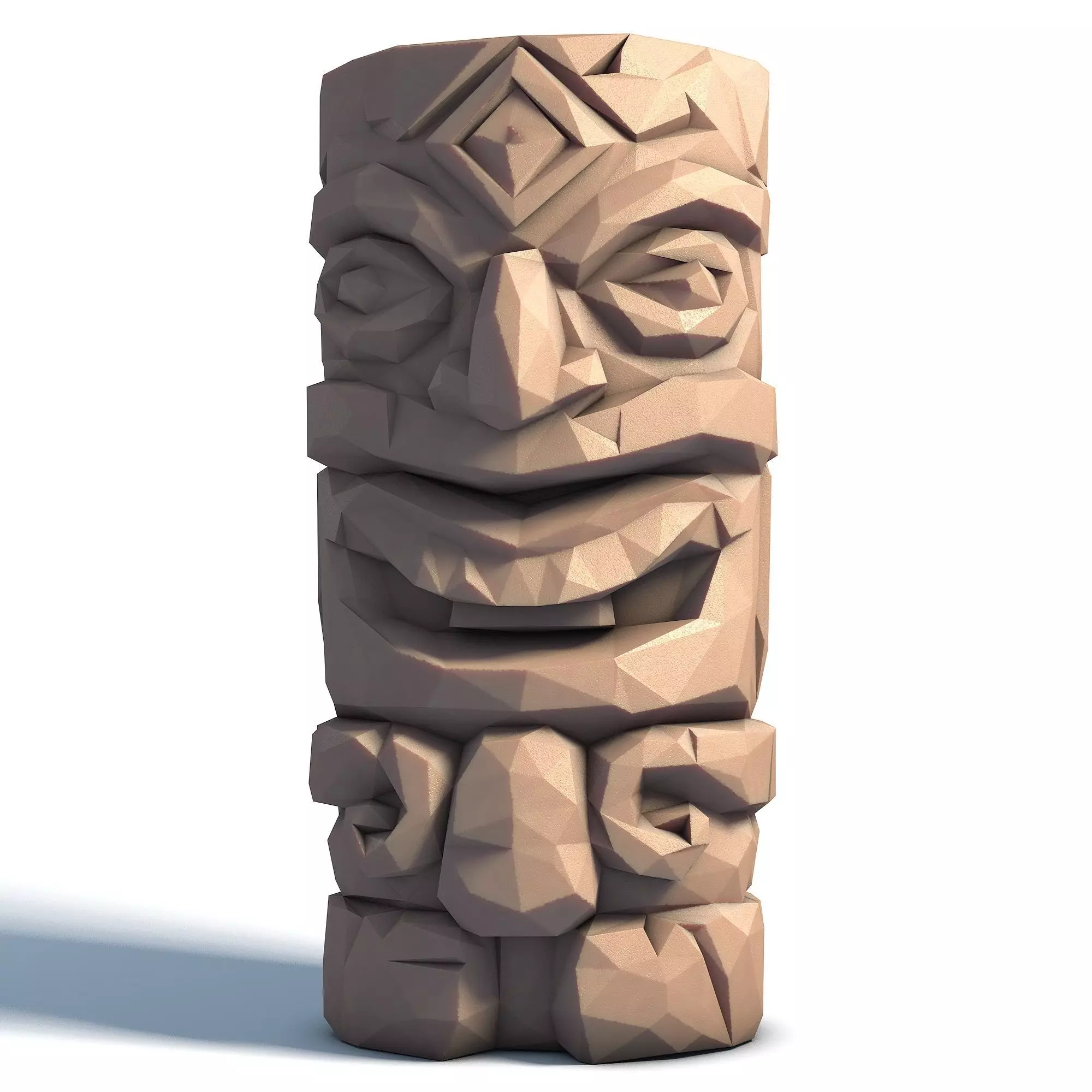 Tiki Totem Stylized Tribal Sculpture for 3D Printing 2 3D print model