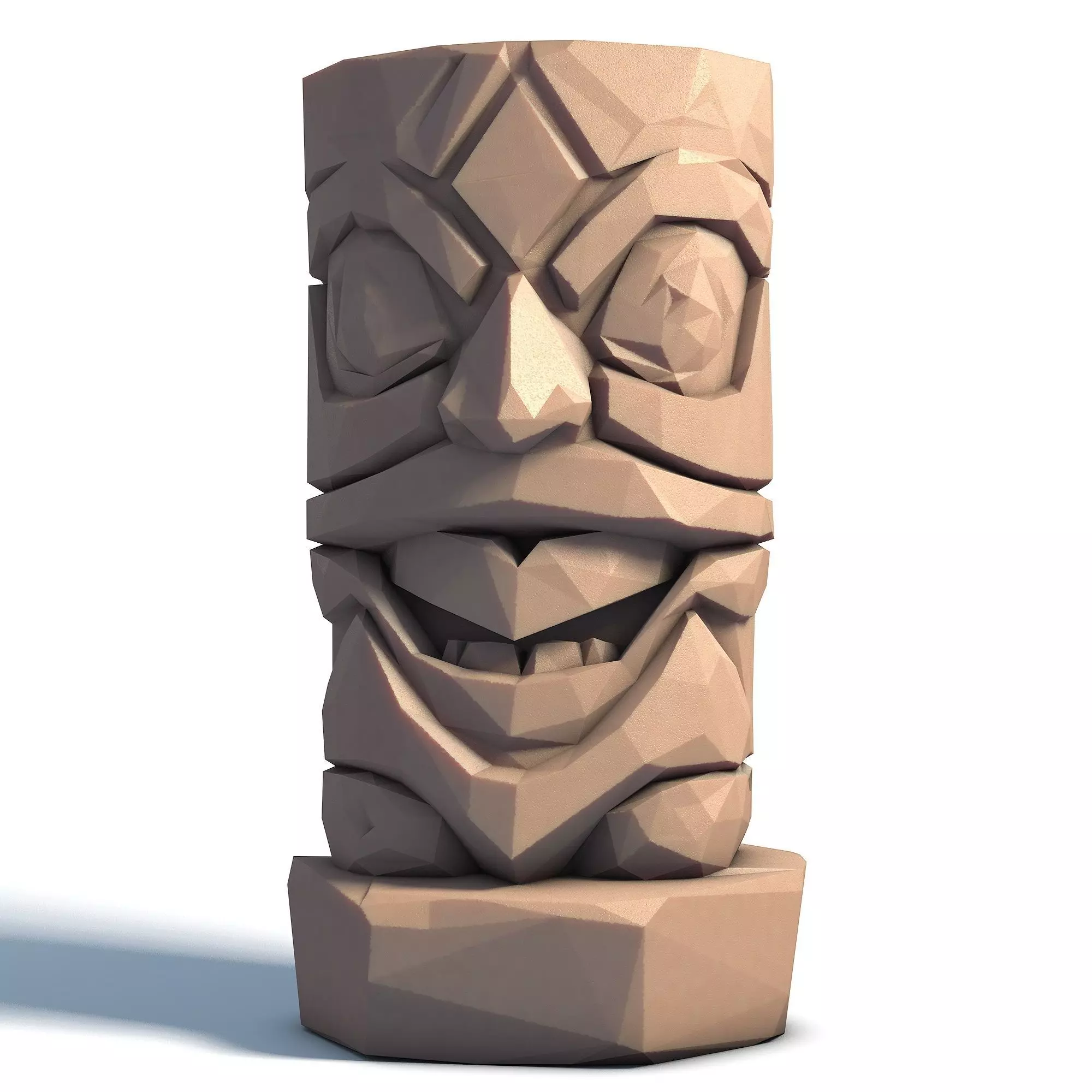 Tiki Totem Stylized Tribal Sculpture for 3D Printing 1 3D print model