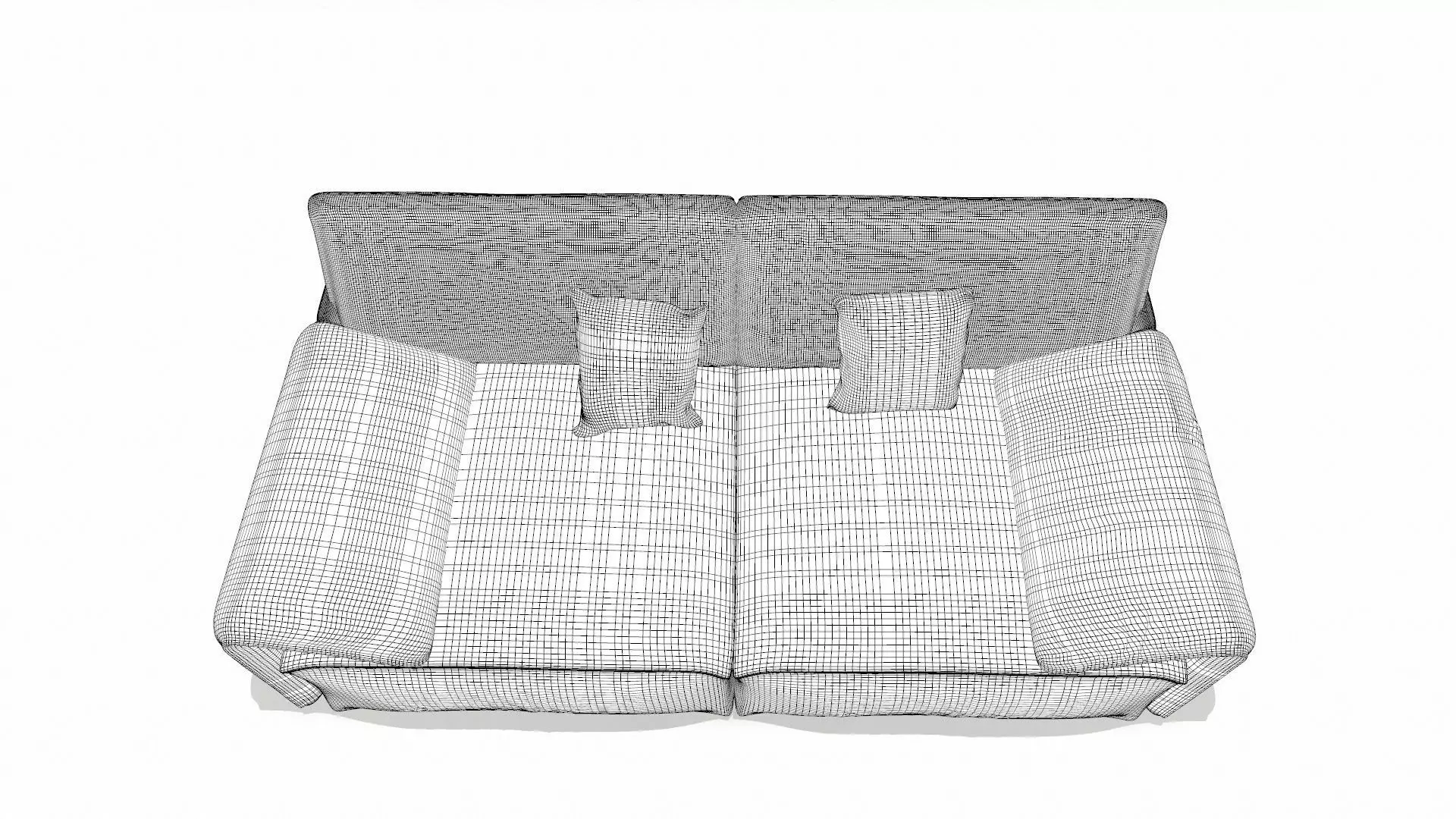 Leather Sofa Black PBR Textures Low-poly 3D model_8