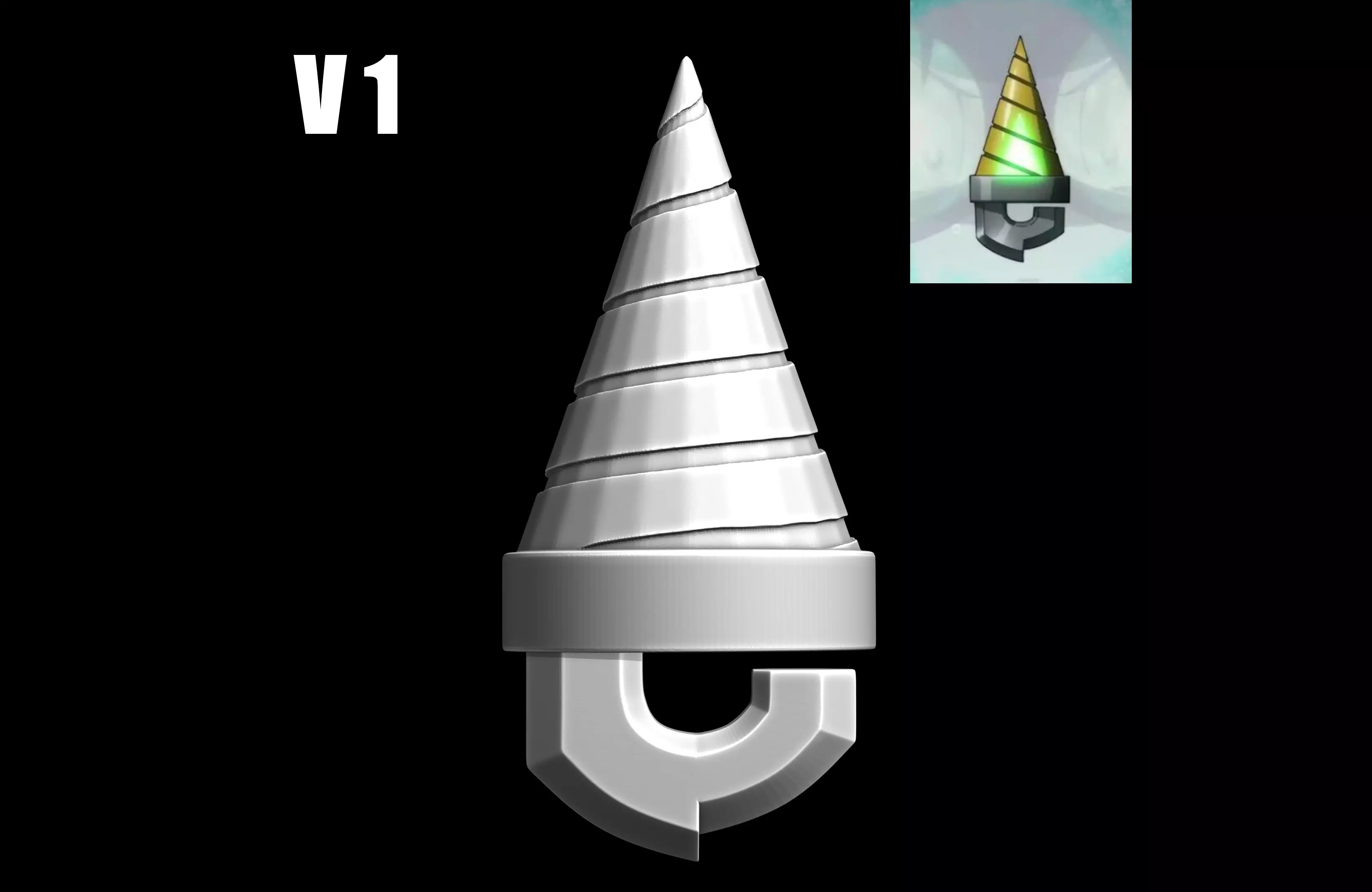 Spiral Drill Key From Gurren Lagann 3D print model_0