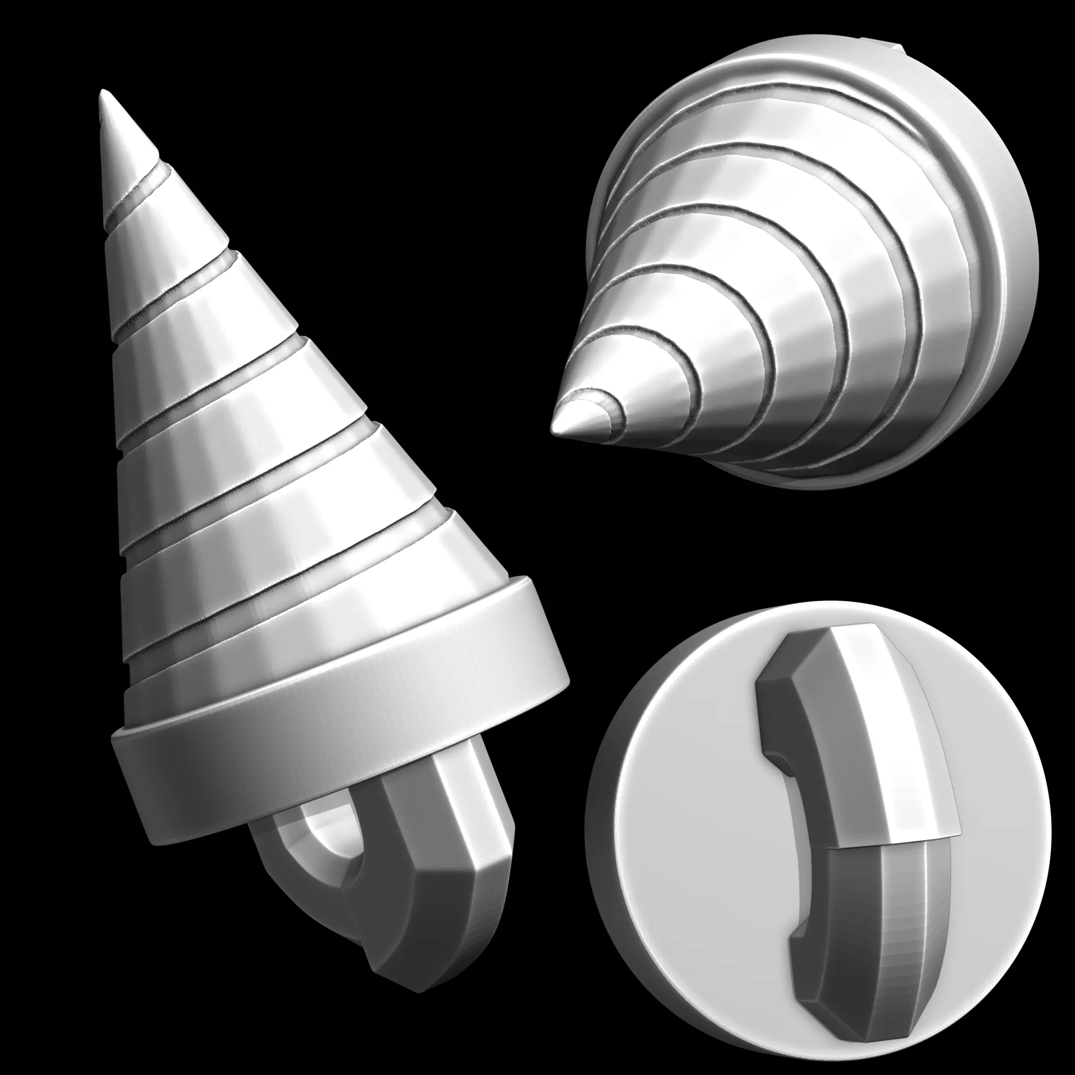 Spiral Drill Key From Gurren Lagann 3D print model_3