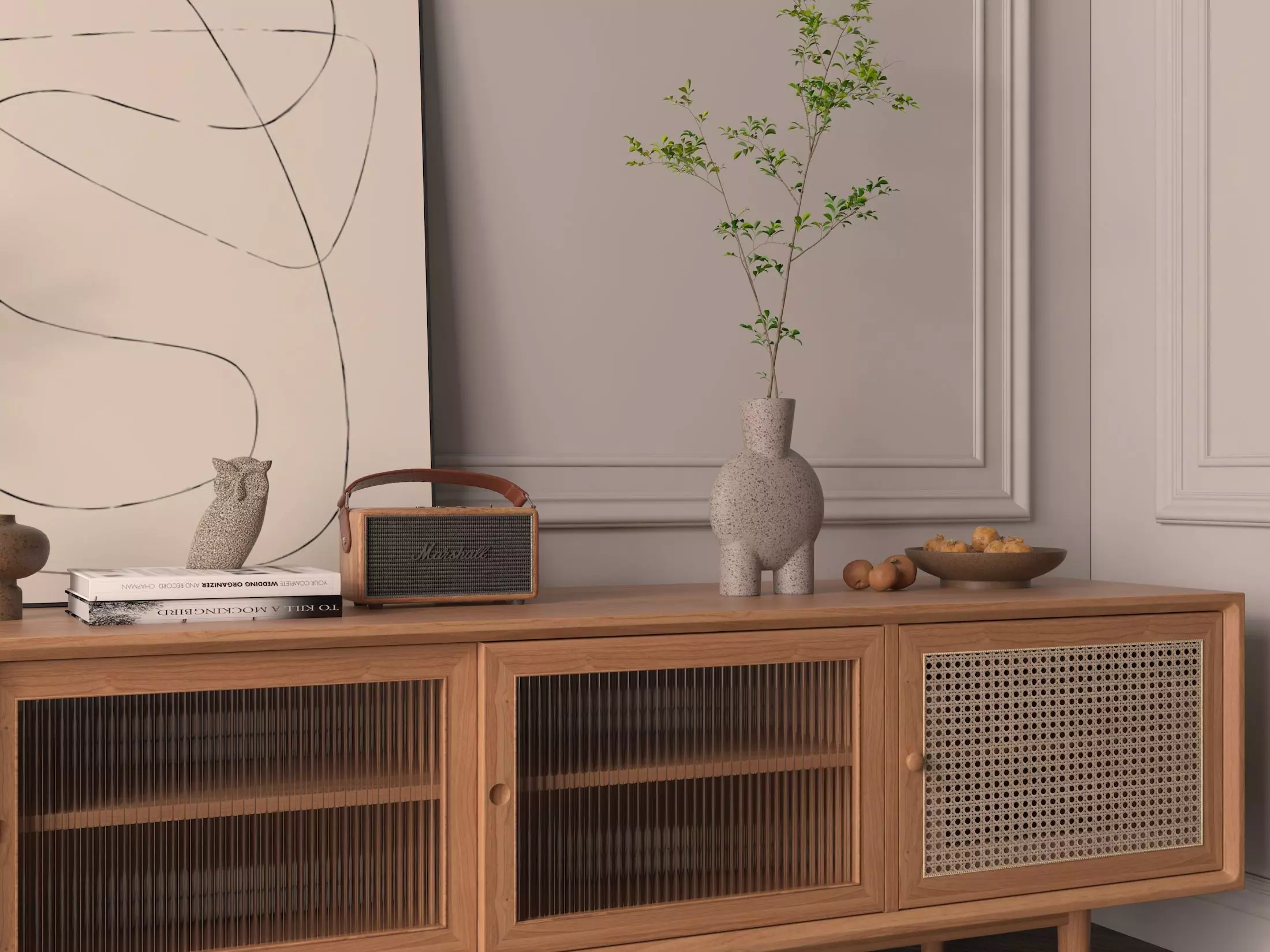 TV cabinet 3D model_3