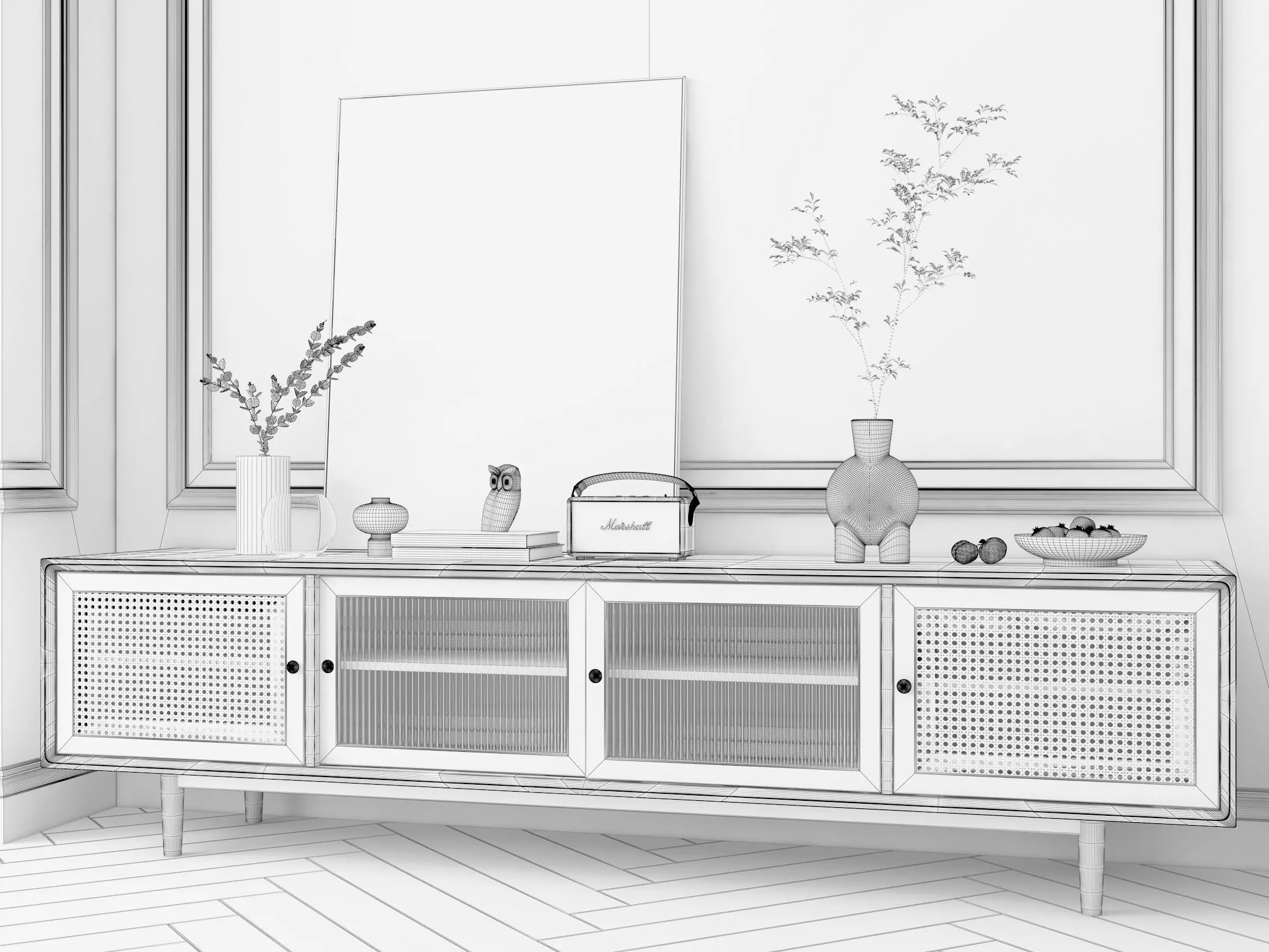 TV cabinet 3D model_7