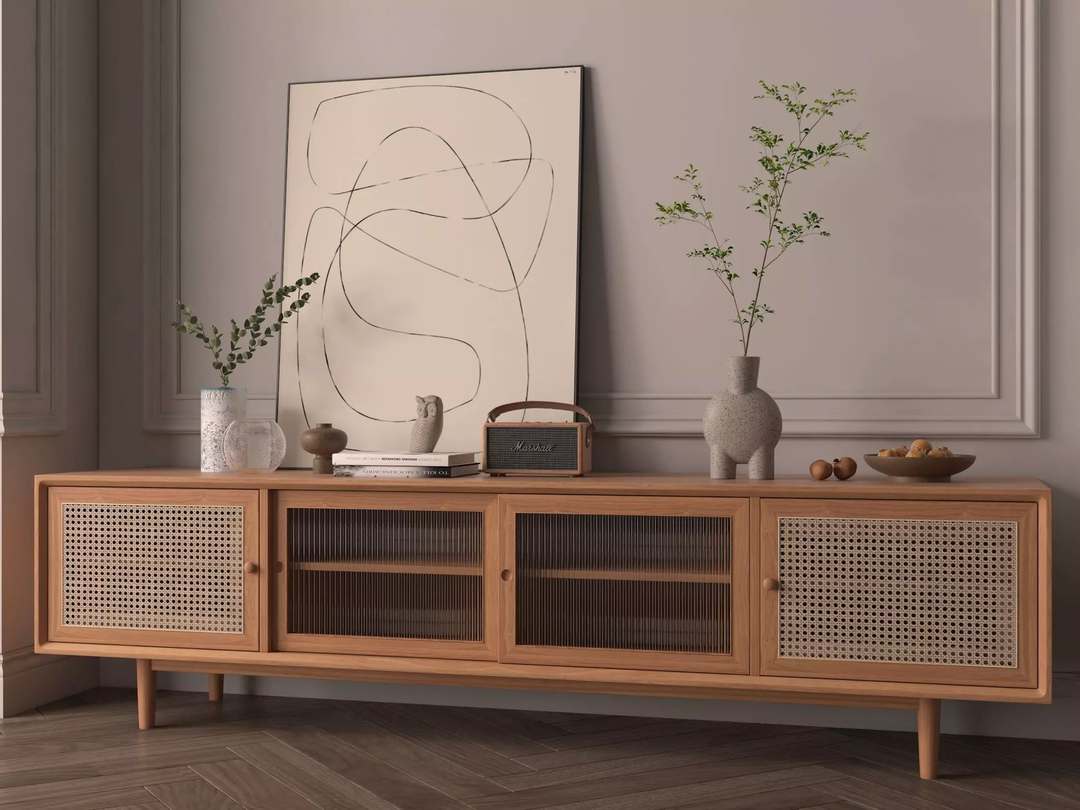 TV cabinet 3D model_1