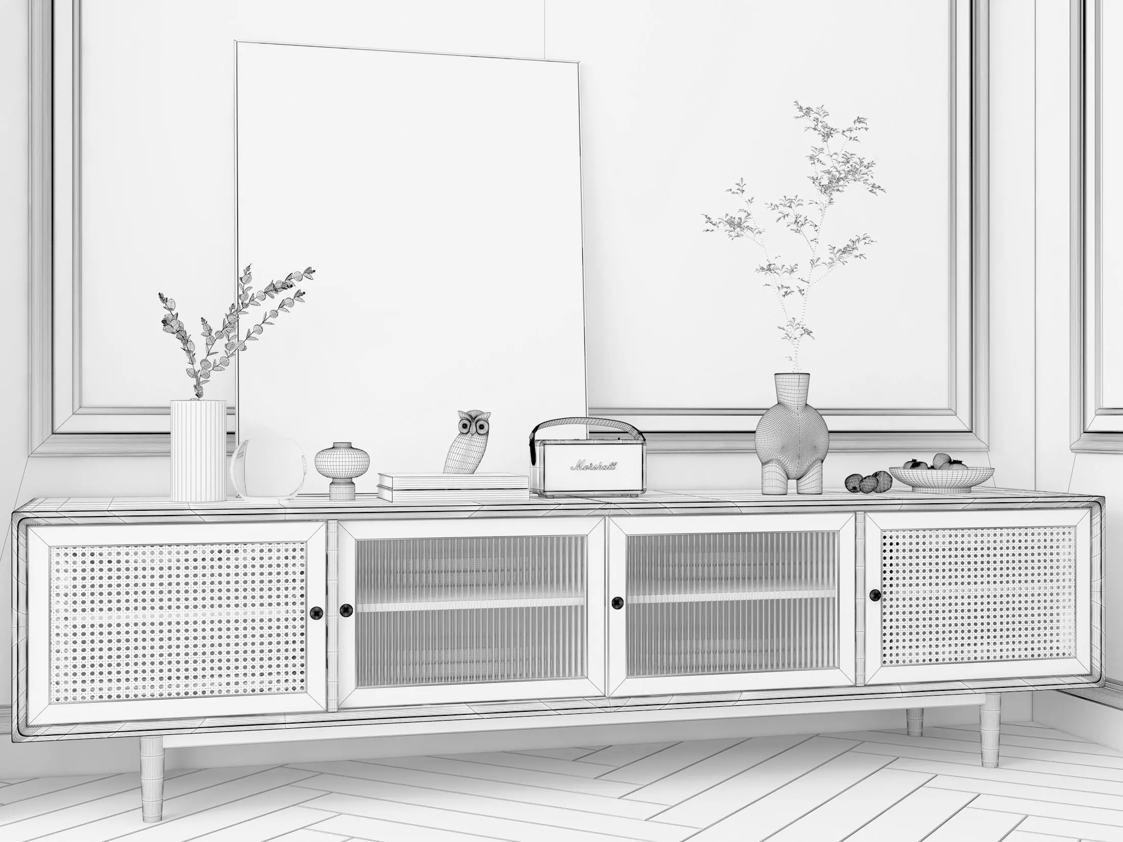 TV cabinet 3D model_8