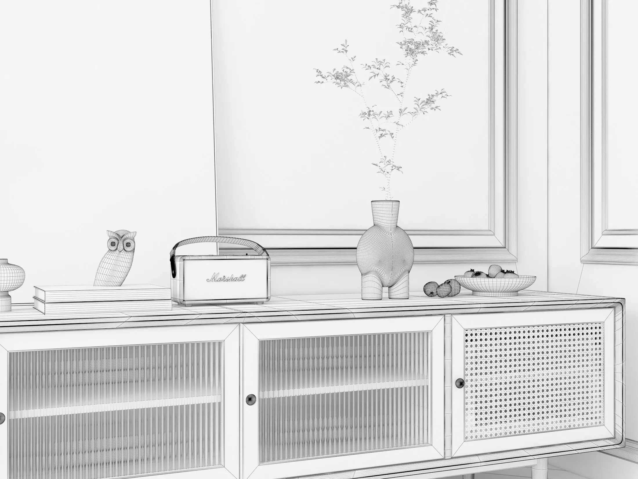 TV cabinet 3D model_5