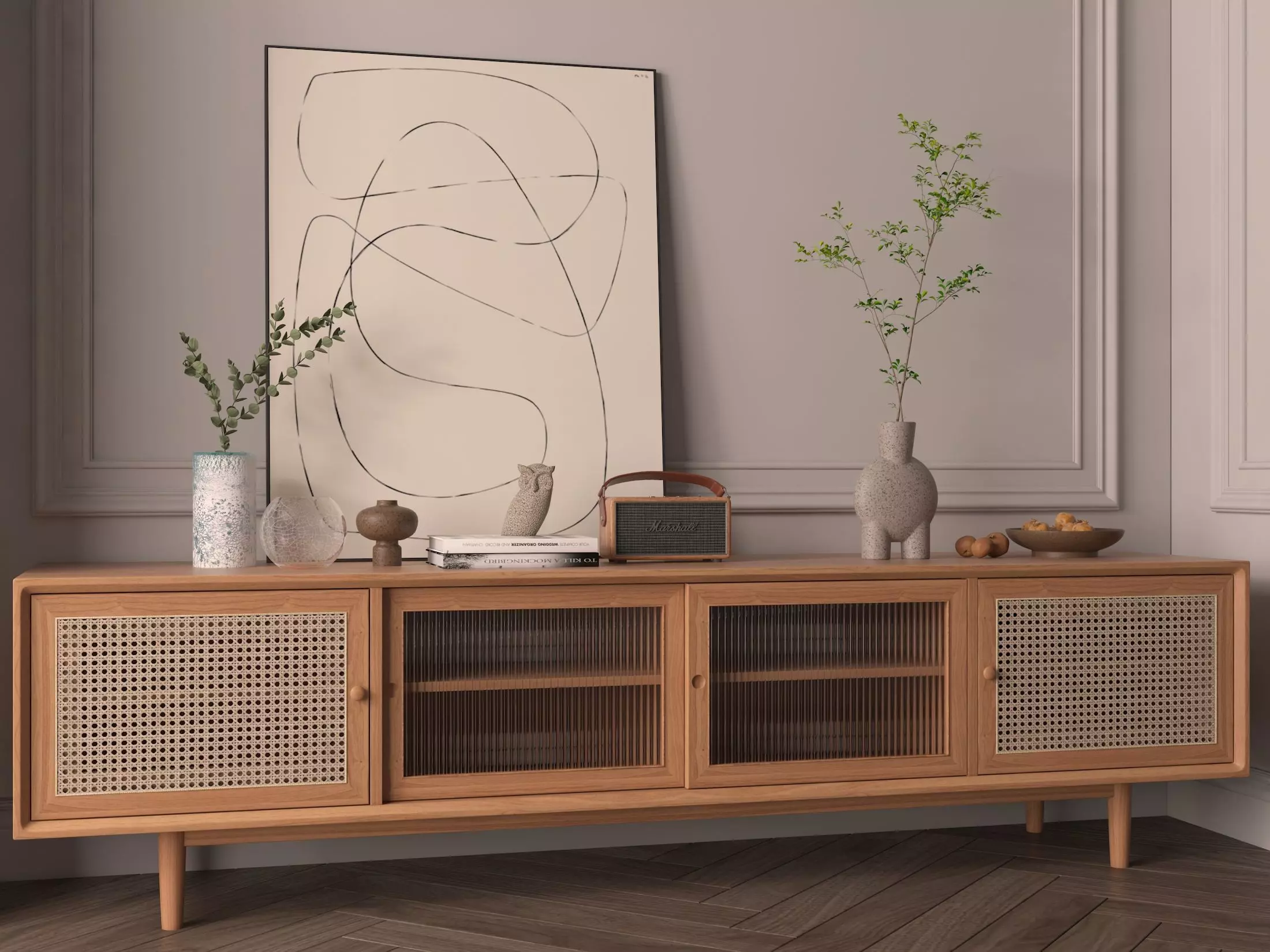 TV cabinet 3D model_2