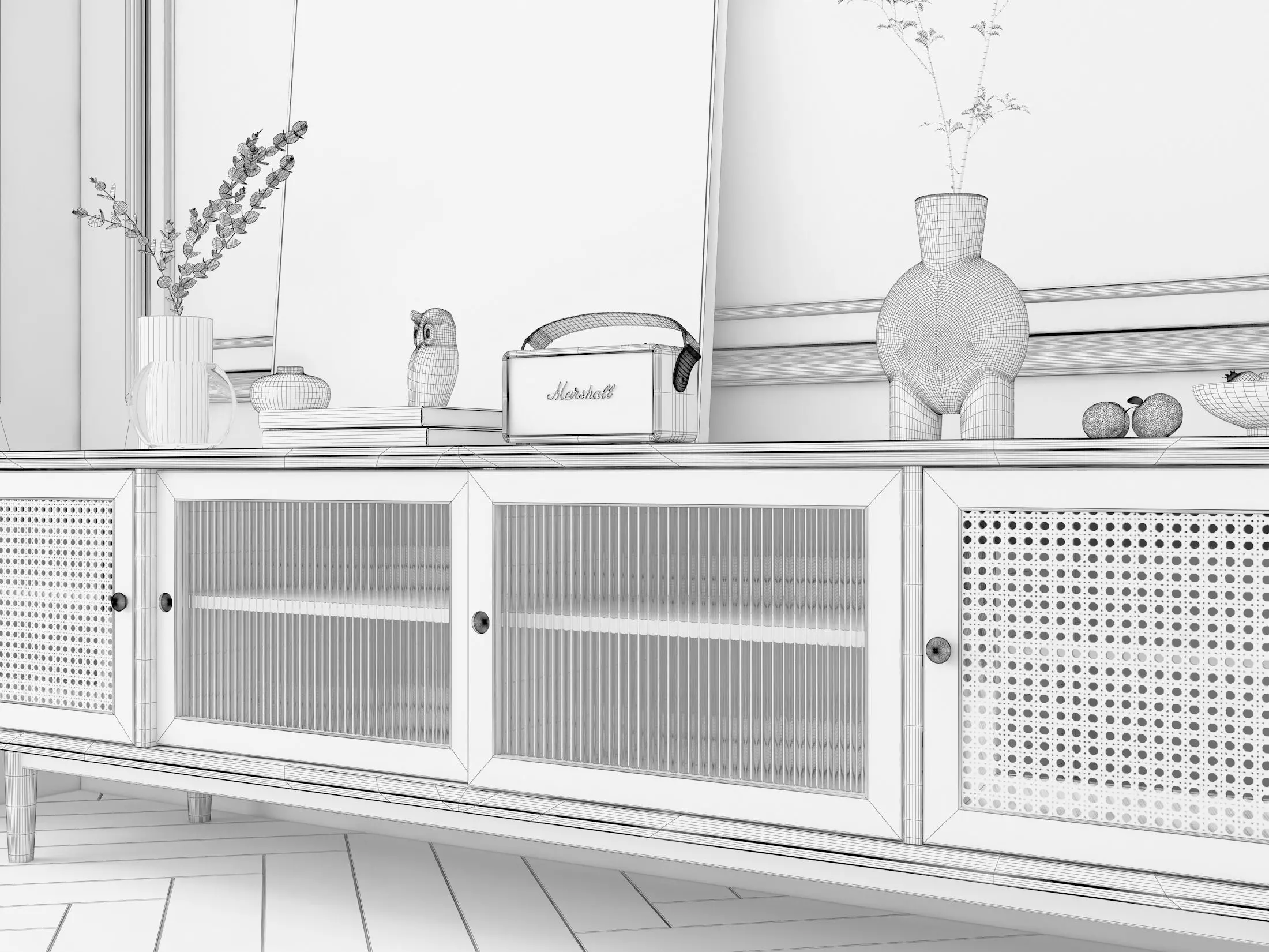 TV cabinet 3D model_9