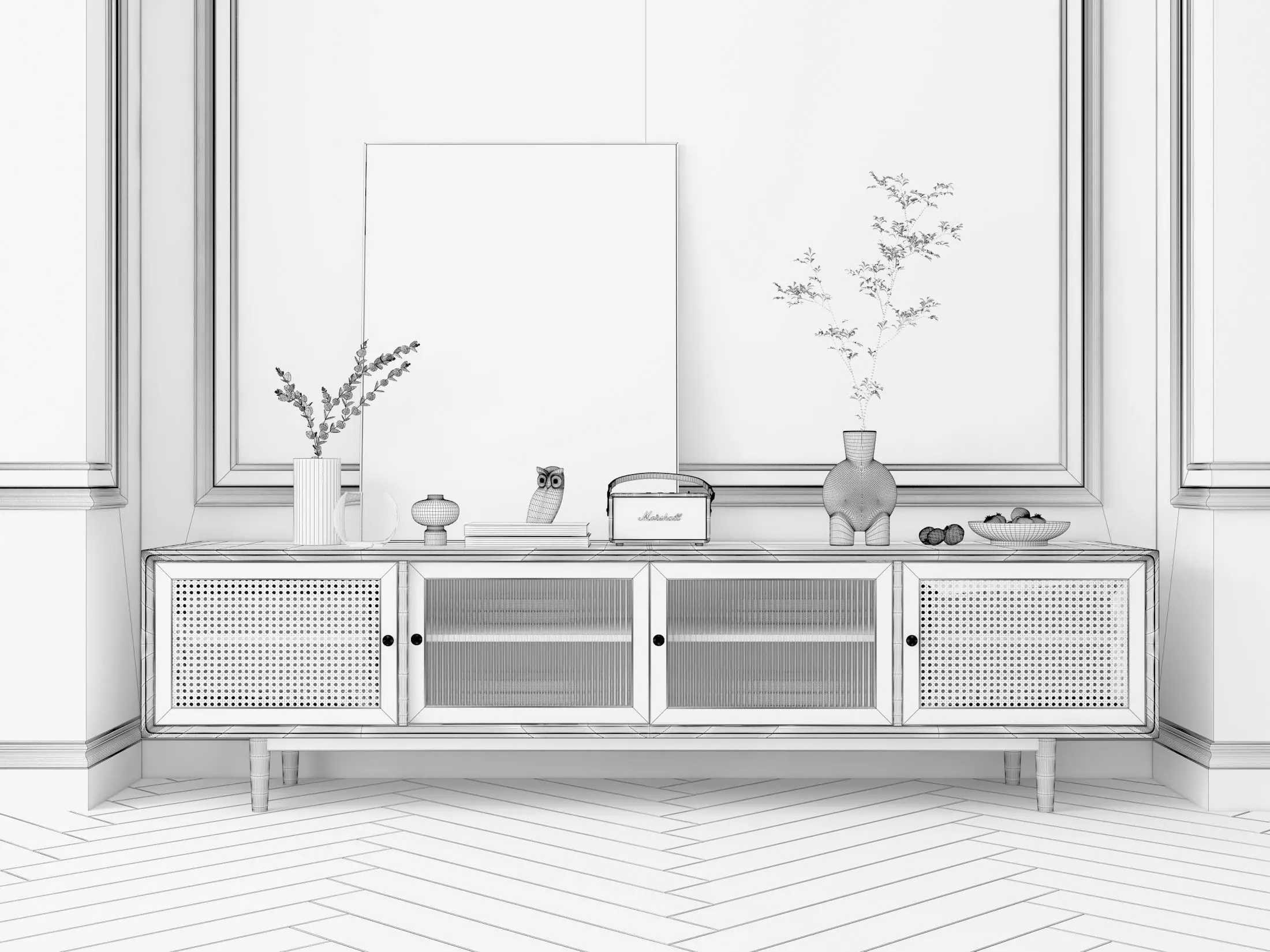 TV cabinet 3D model_6