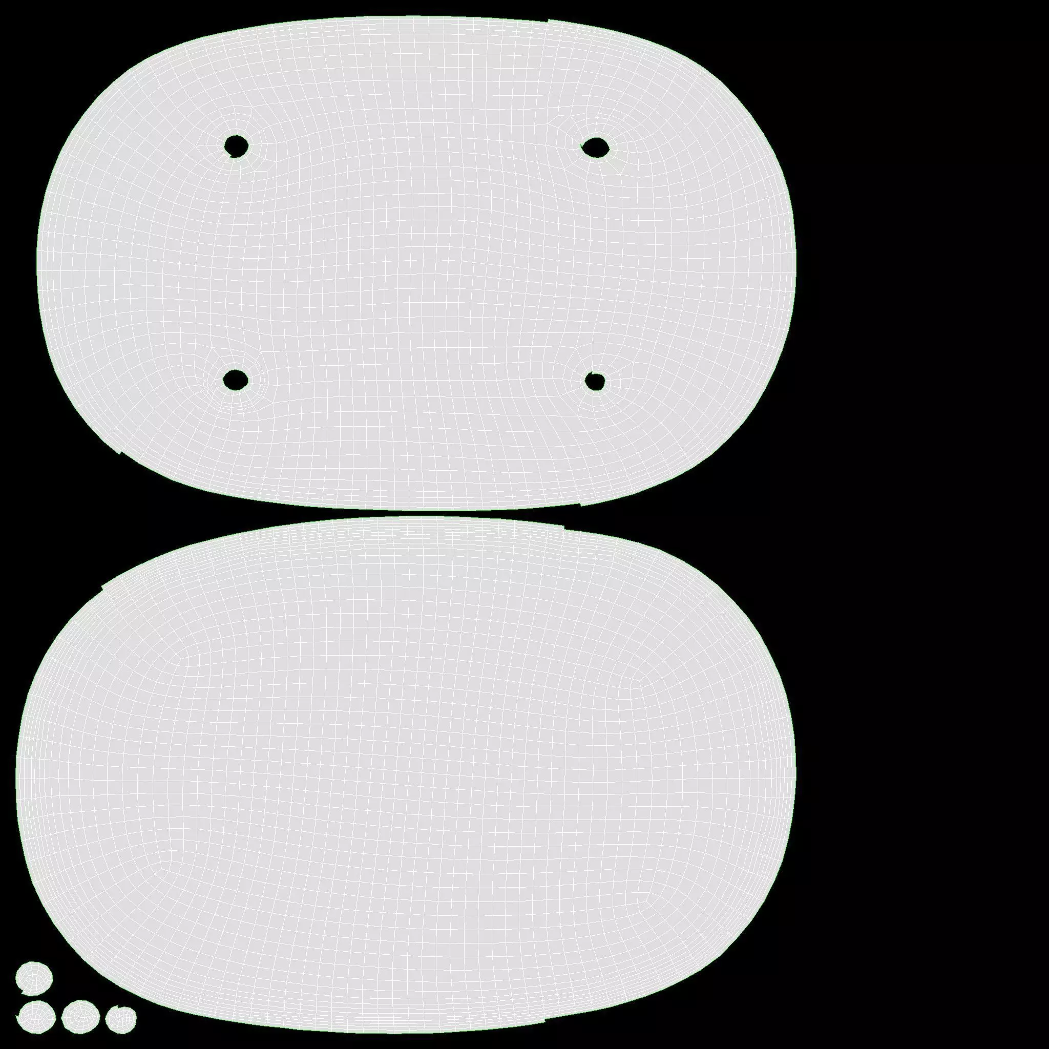 Assorted canapes on saucer Low-poly 3D model_13