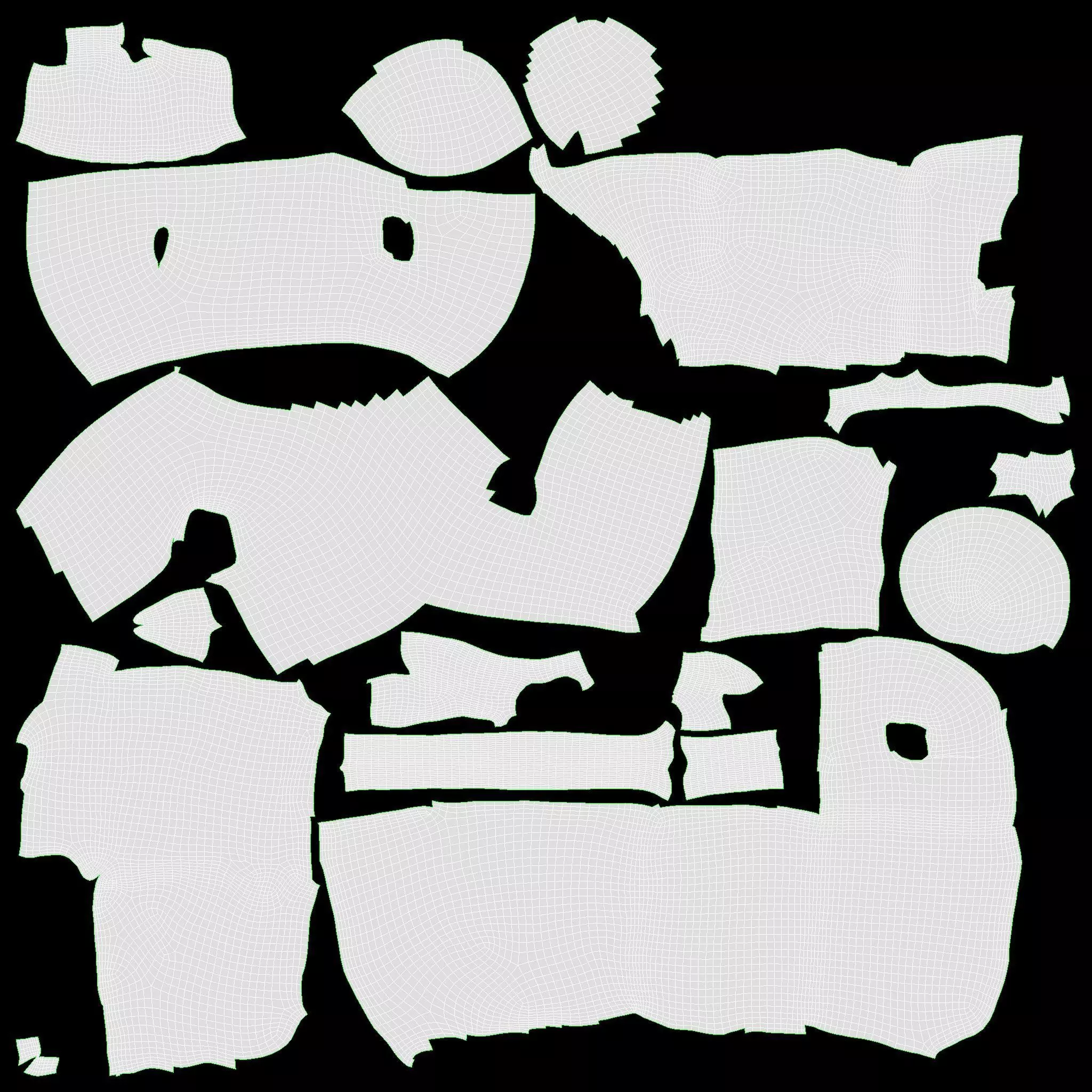 Assorted canapes on saucer Low-poly 3D model_12