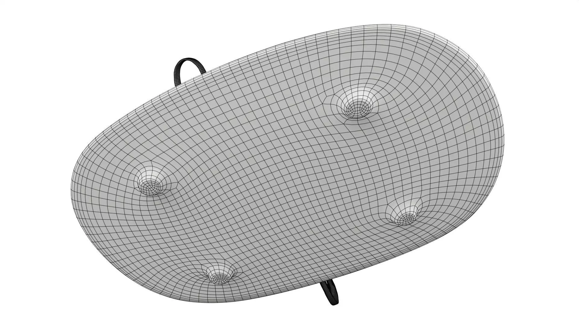 Assorted canapes on saucer Low-poly 3D model_8