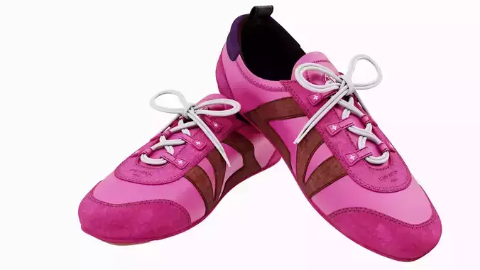 Louis Vuitton Sport Sneakers - Pink-Brown Suede - PBR 