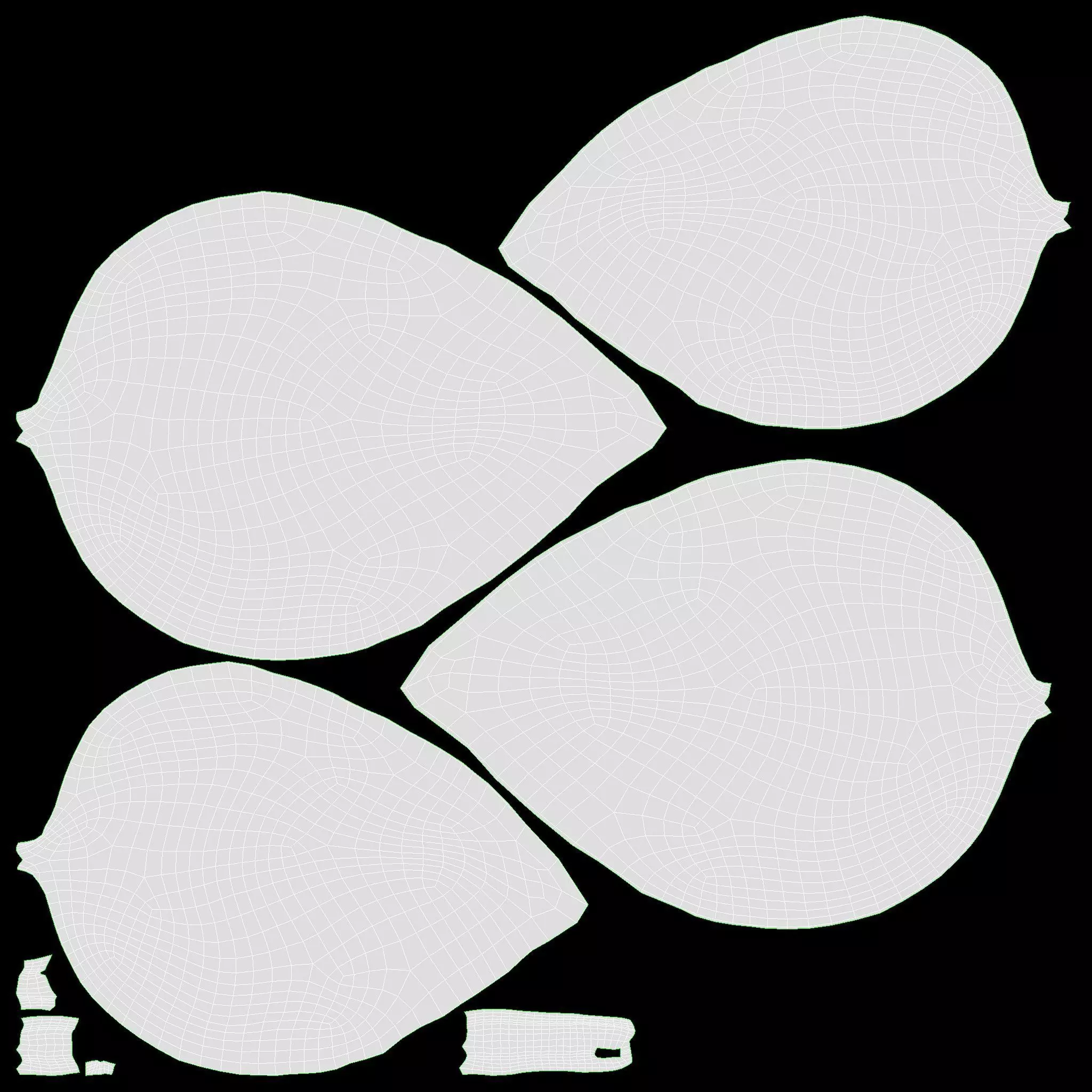 Basil leaves Low-poly 3D model_10