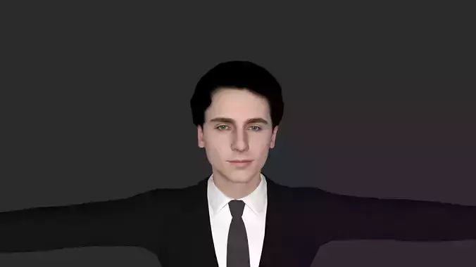 Timothee Chalamet Hyper Realistic Full Body  Rigged 3D Character