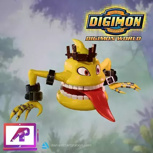 Digimon King Sukamon colored 3D print model