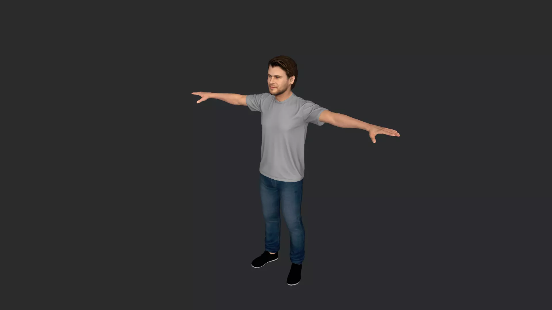 Thor Chris Hemsworth Avengers Full Body Rigged 3D Character 3D model_21
