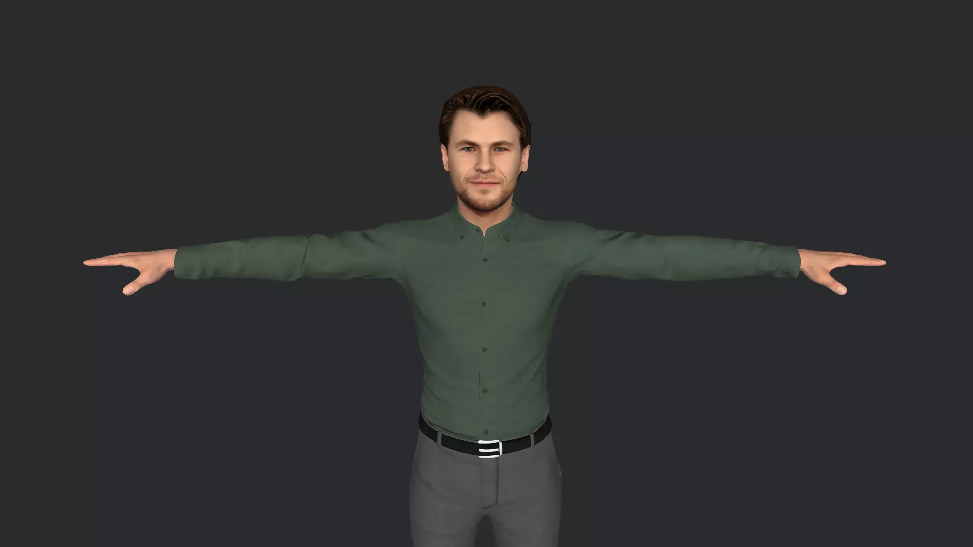 Thor Chris Hemsworth Avengers Full Body Rigged 3D Character 3D model_24